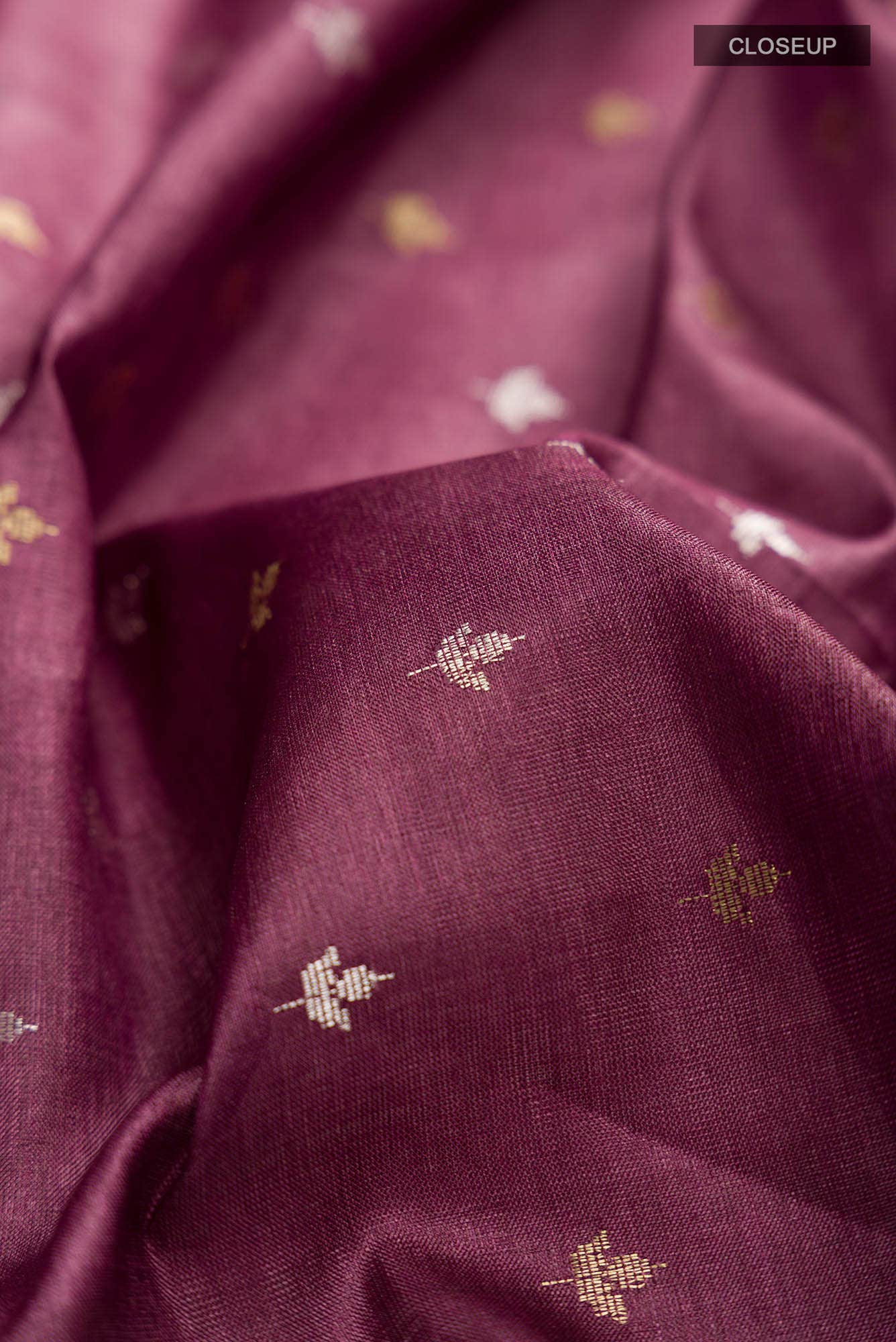 Mauve Bhagalpuri Tussar Silk Saree