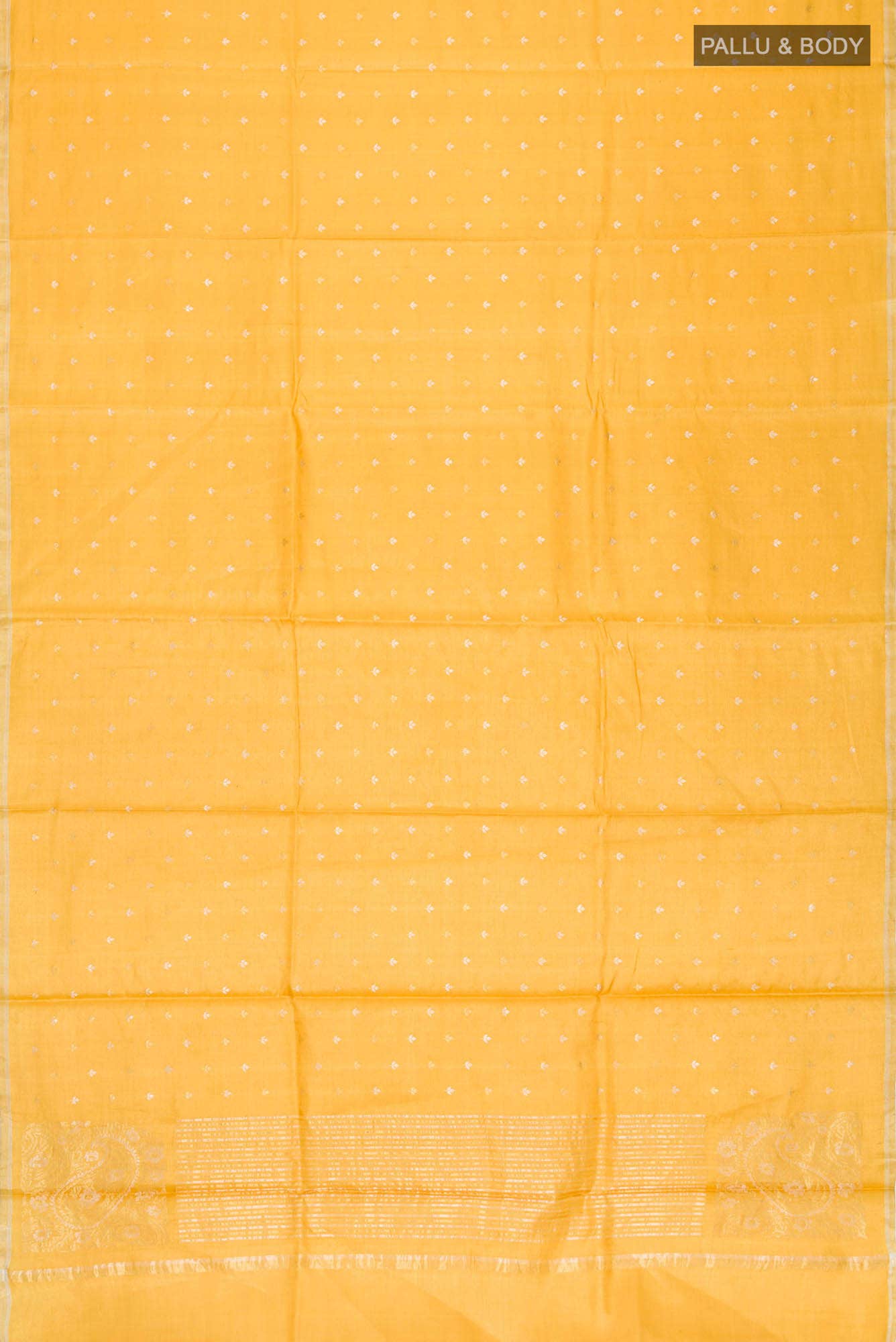 Yellow Bhagalpuri Tussar Silk Saree