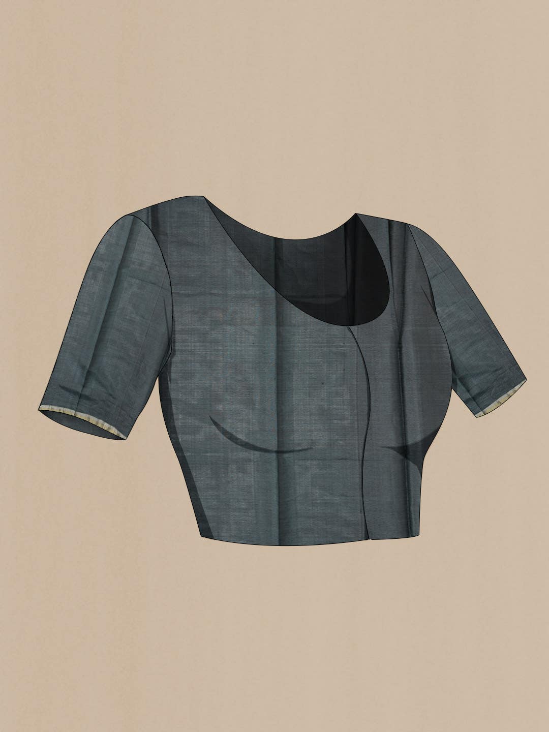 Blue Tussar Silk Saree