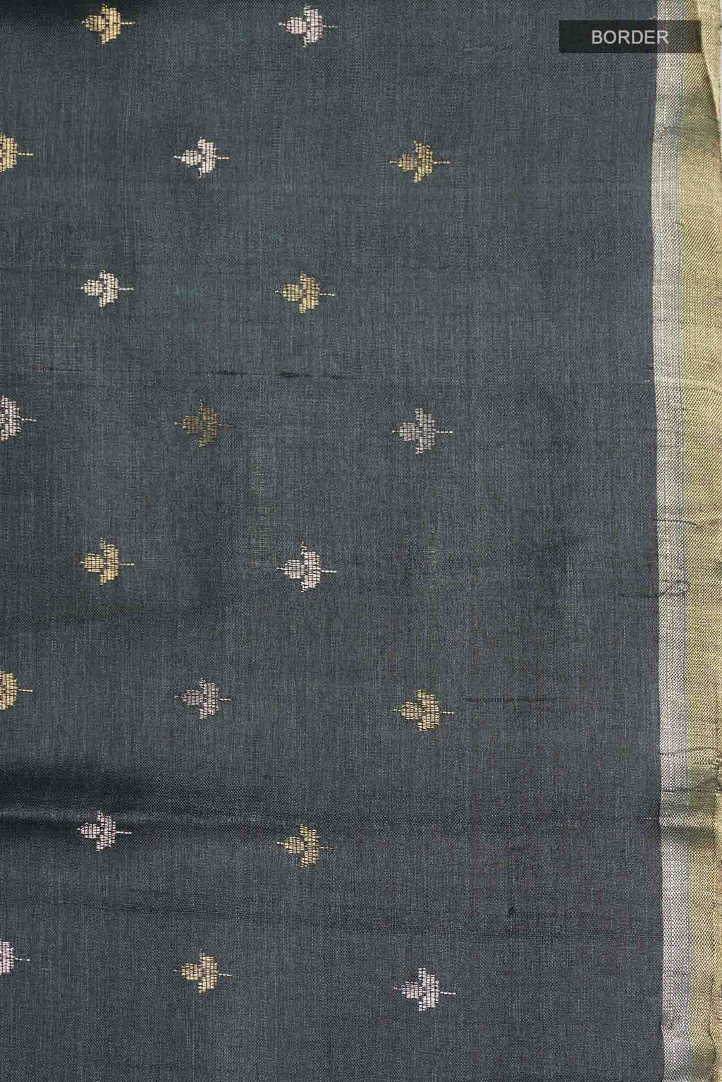 Blue Tussar Silk Saree