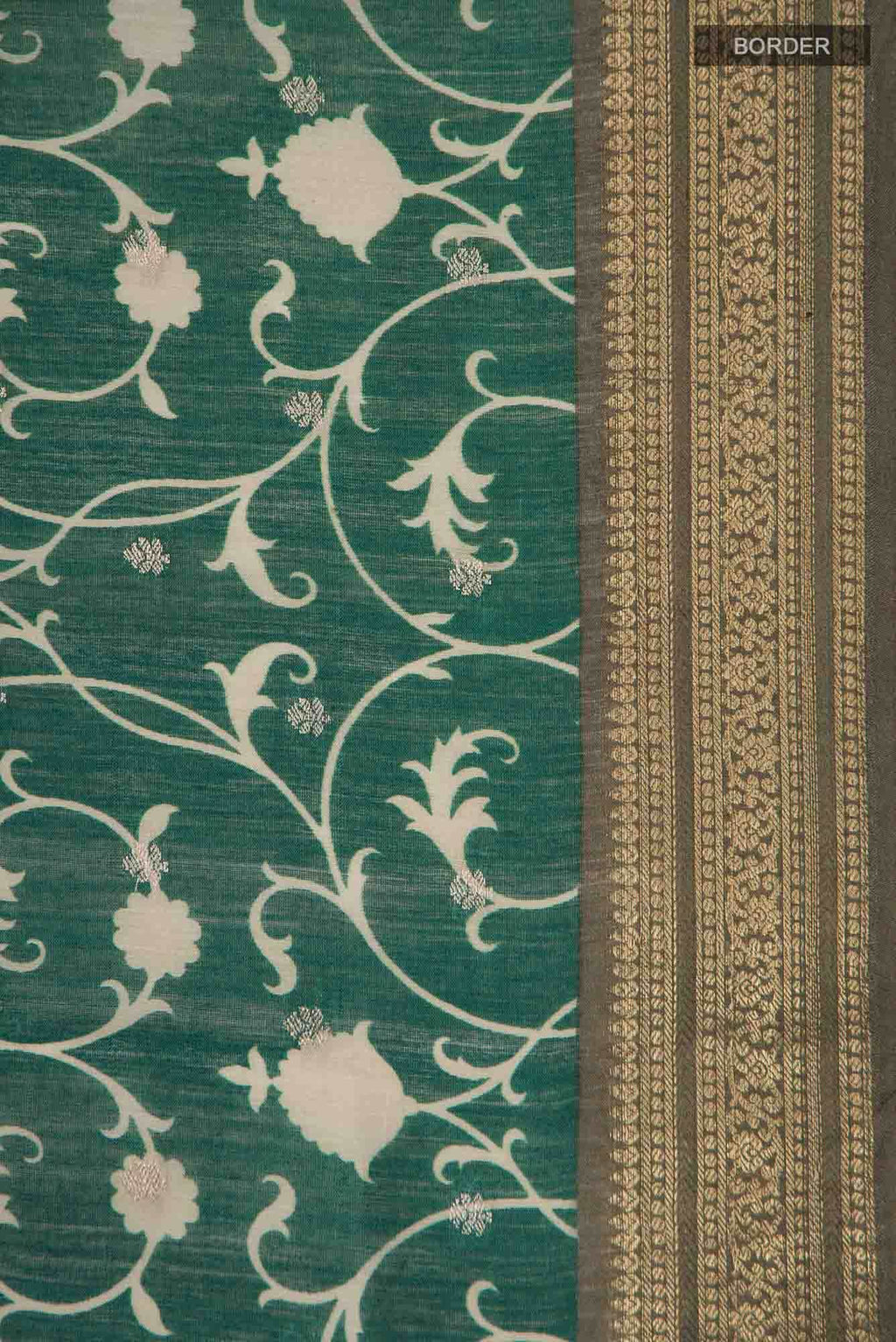 Green Bhagalpuri Tussar Silk Saree