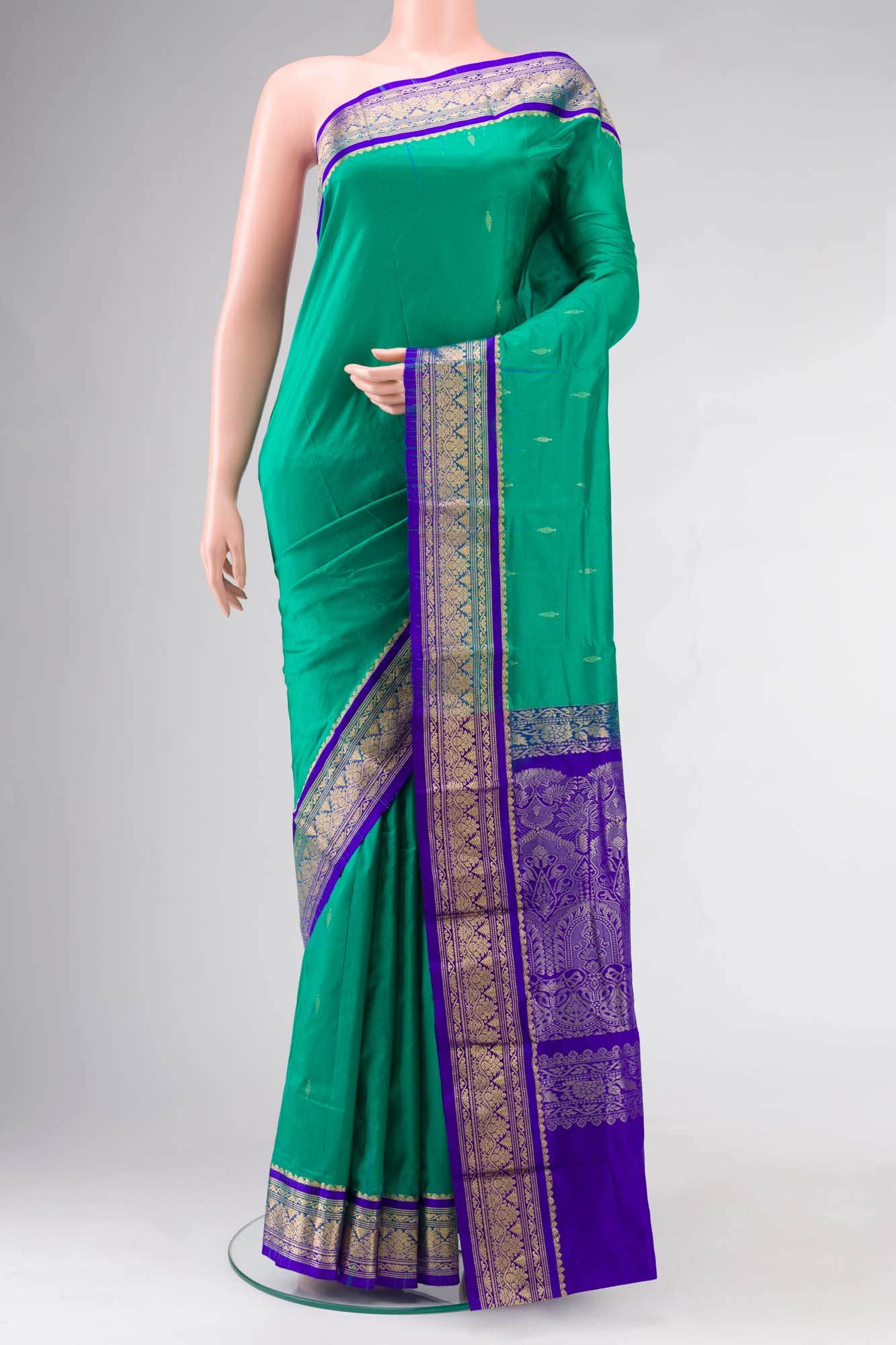 Green Bangalore Silk Saree