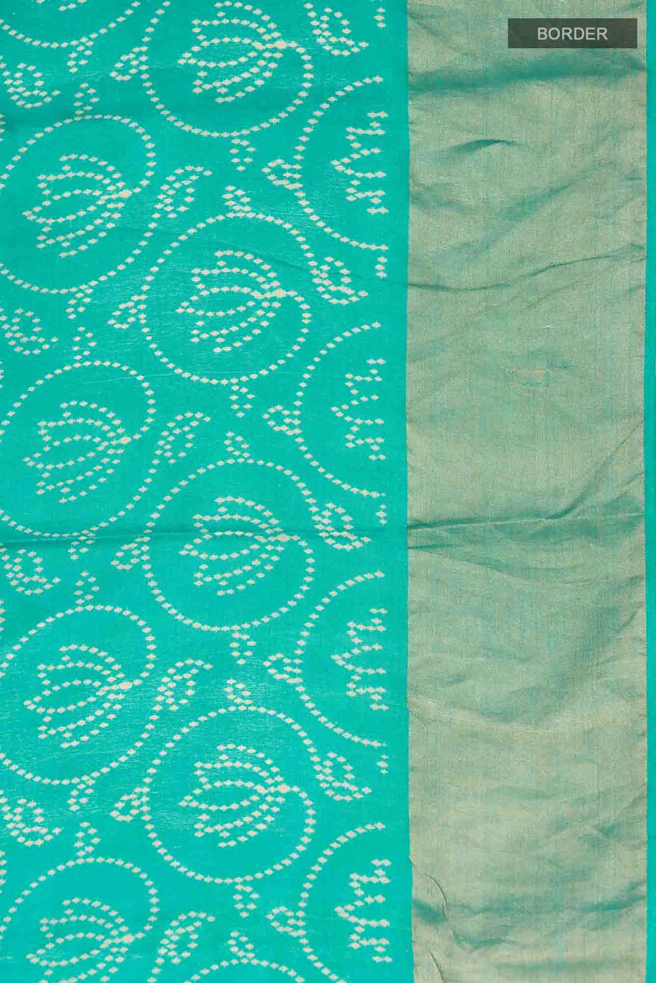 Green Bhagalpuri Tussar Silk Saree
