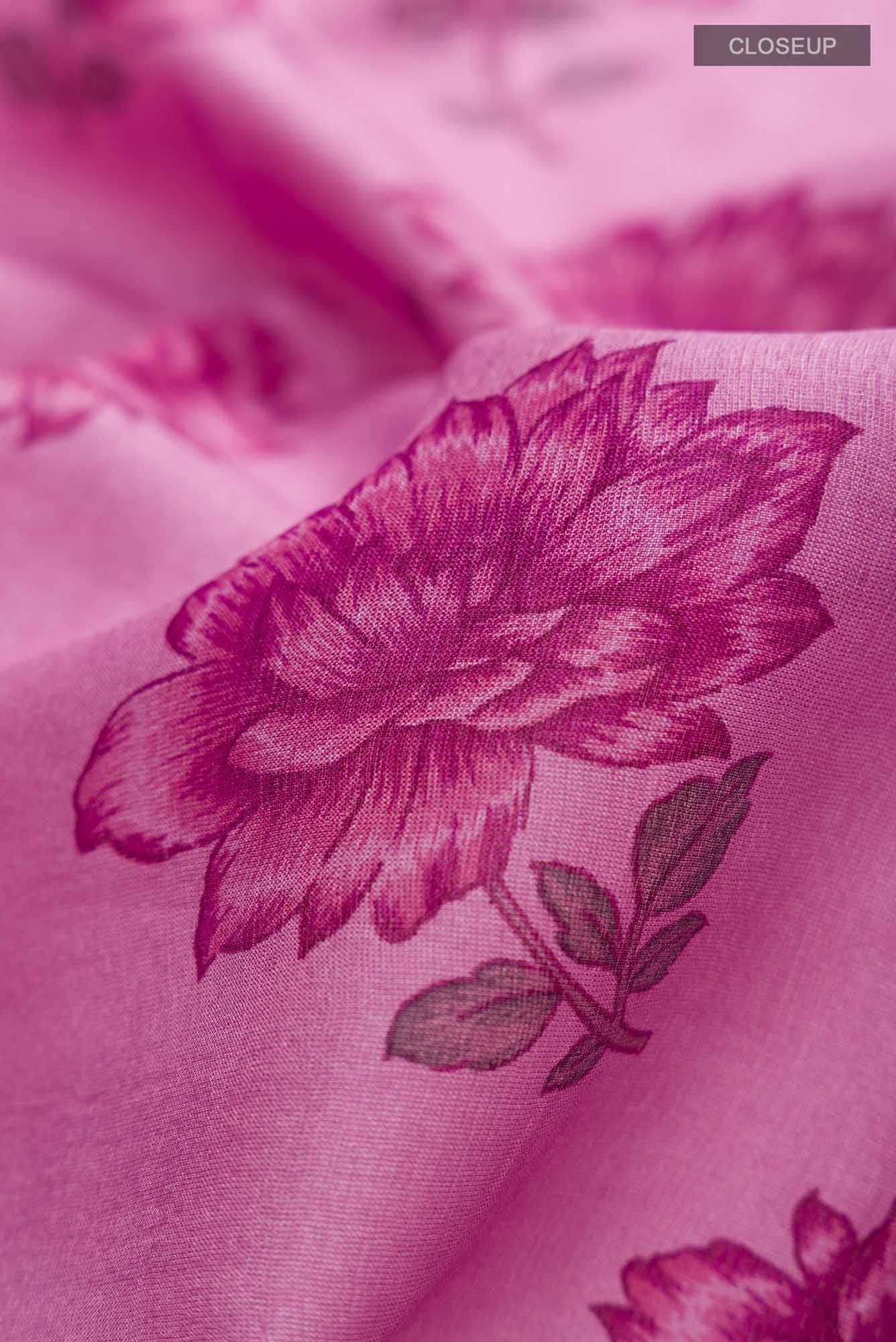 Mauve Bhagalpuri Tussar Silk Saree