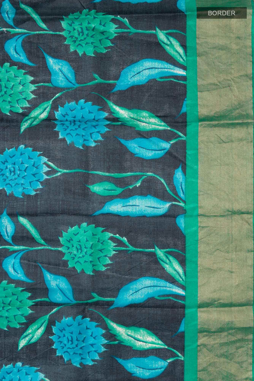 Black Bhagalpuri Tussar Silk Saree