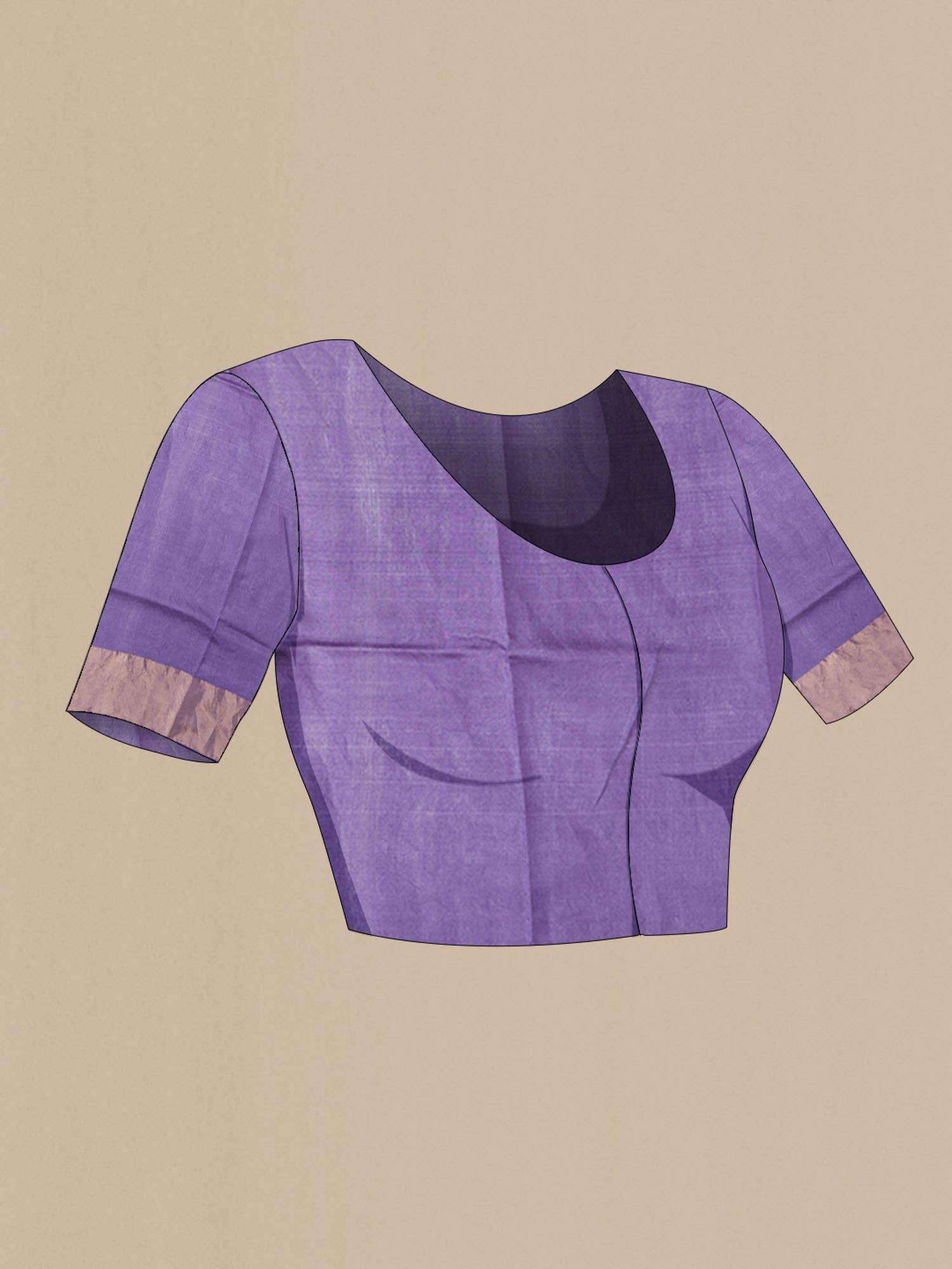 Lavender Bhagalpuri Tussar Silk Saree