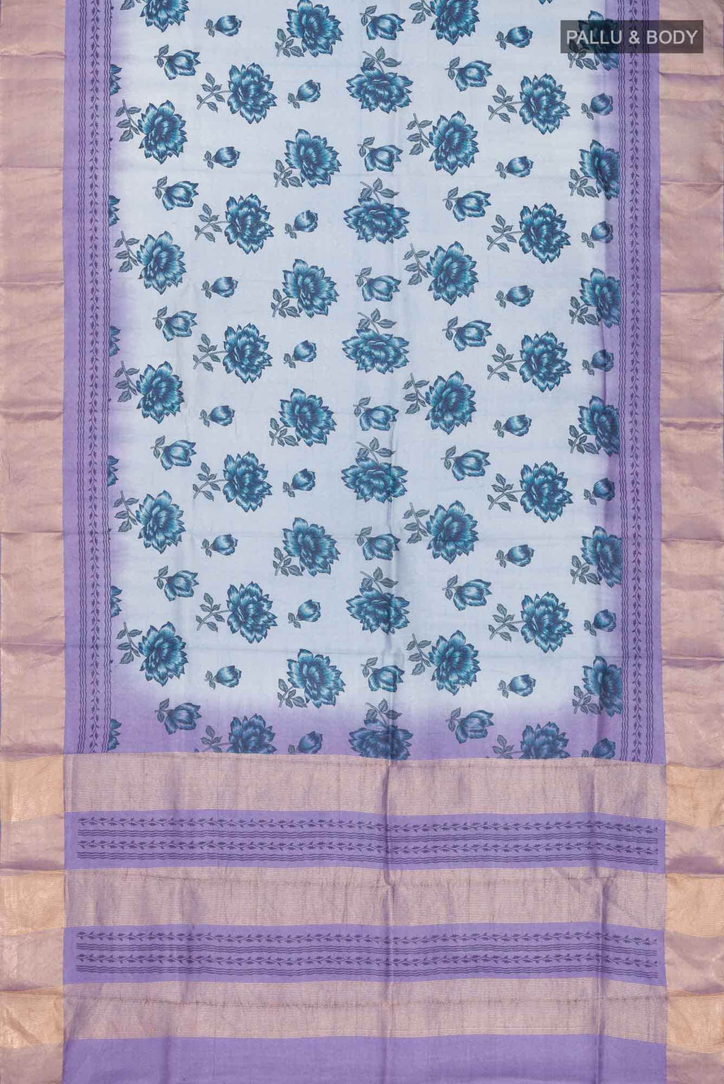 Lavender Bhagalpuri Tussar Silk Saree