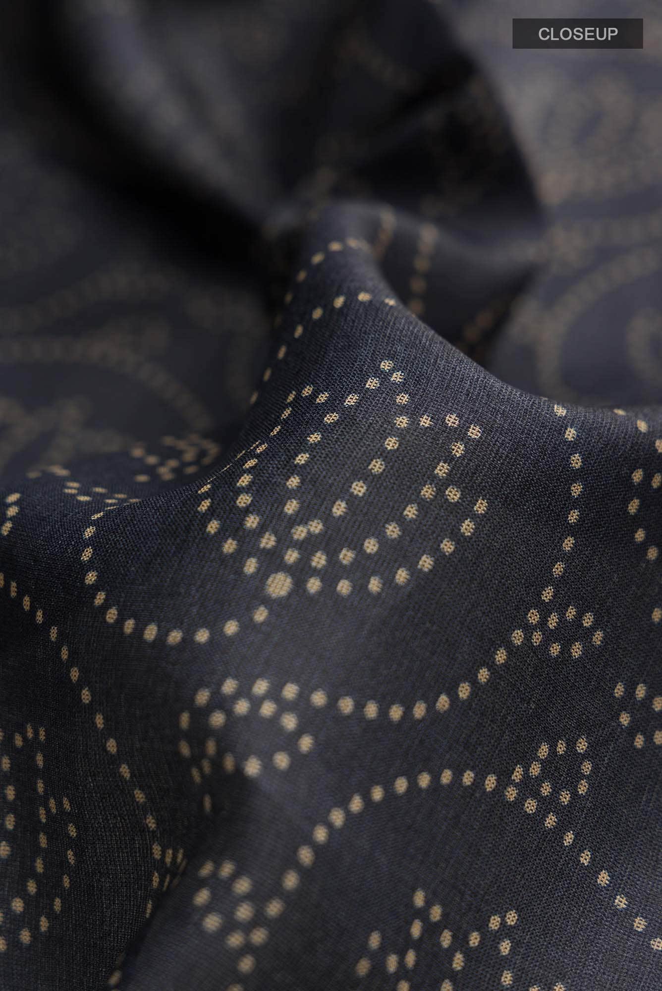 Black Bhagalpuri Tussar Silk Saree