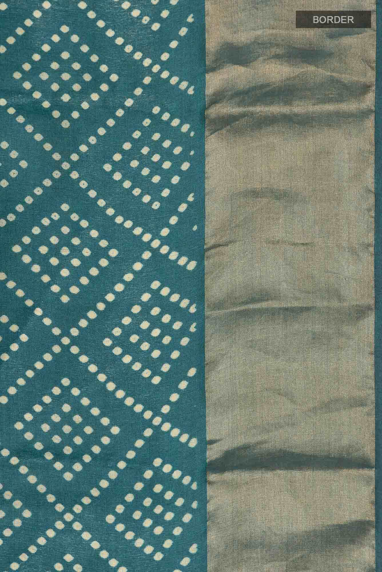 Blue Bhagalpuri Tussar Silk Saree