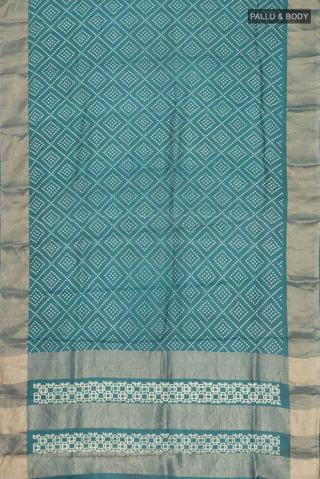Blue Bhagalpuri Tussar Silk Saree