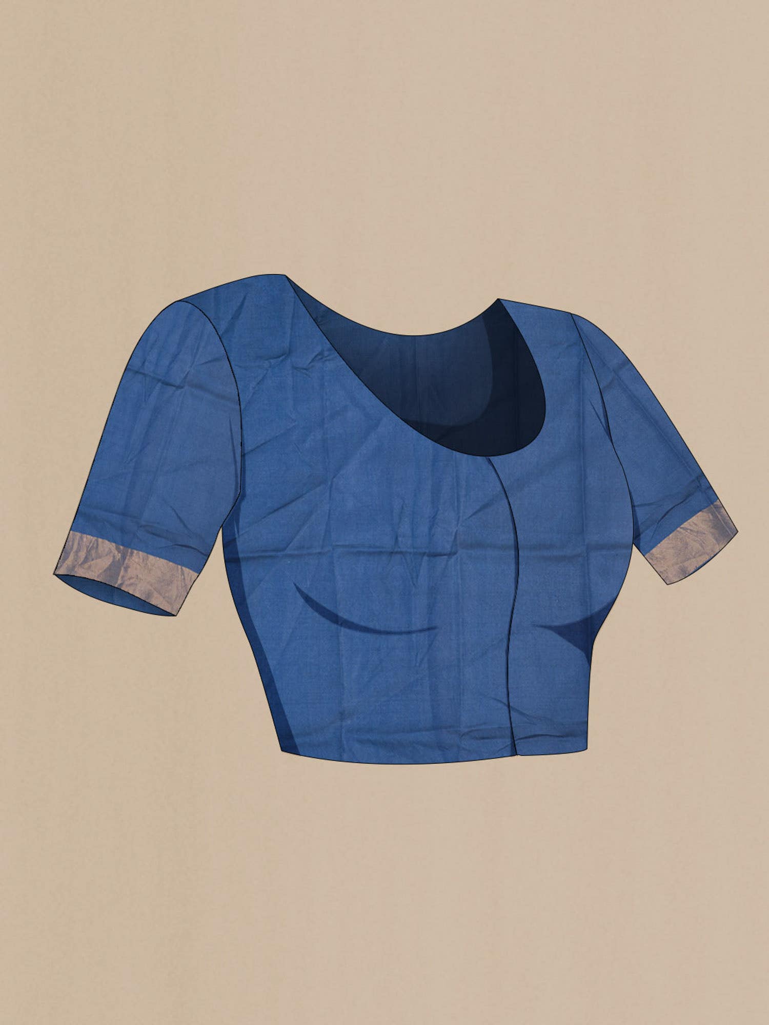 Blue Bhagalpuri Tussar Silk Saree