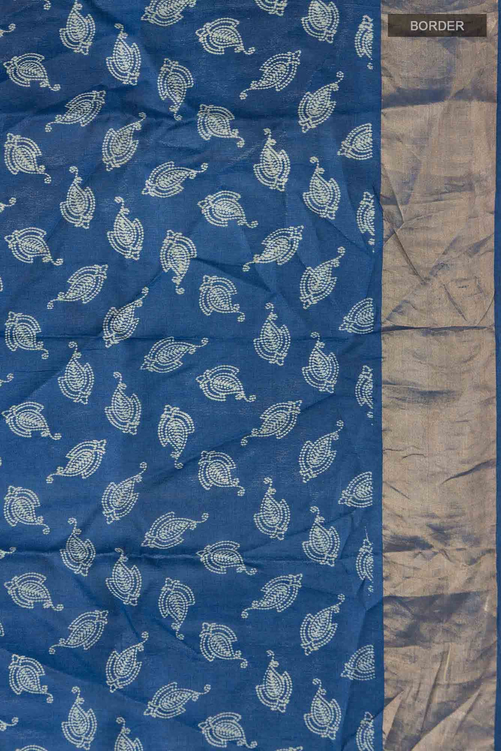 Blue Bhagalpuri Tussar Silk Saree