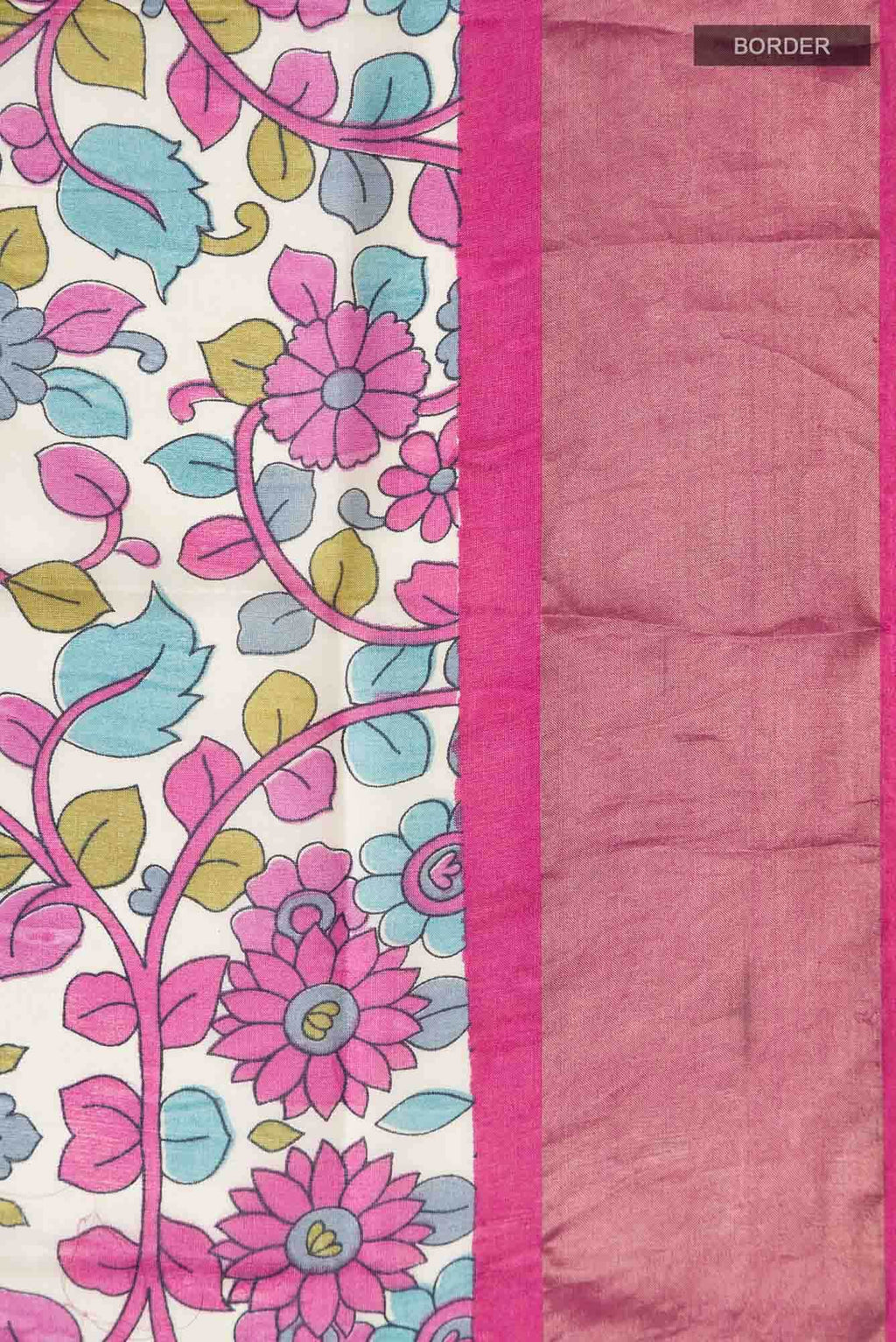 Off White Bhagalpuri Tussar Silk Saree