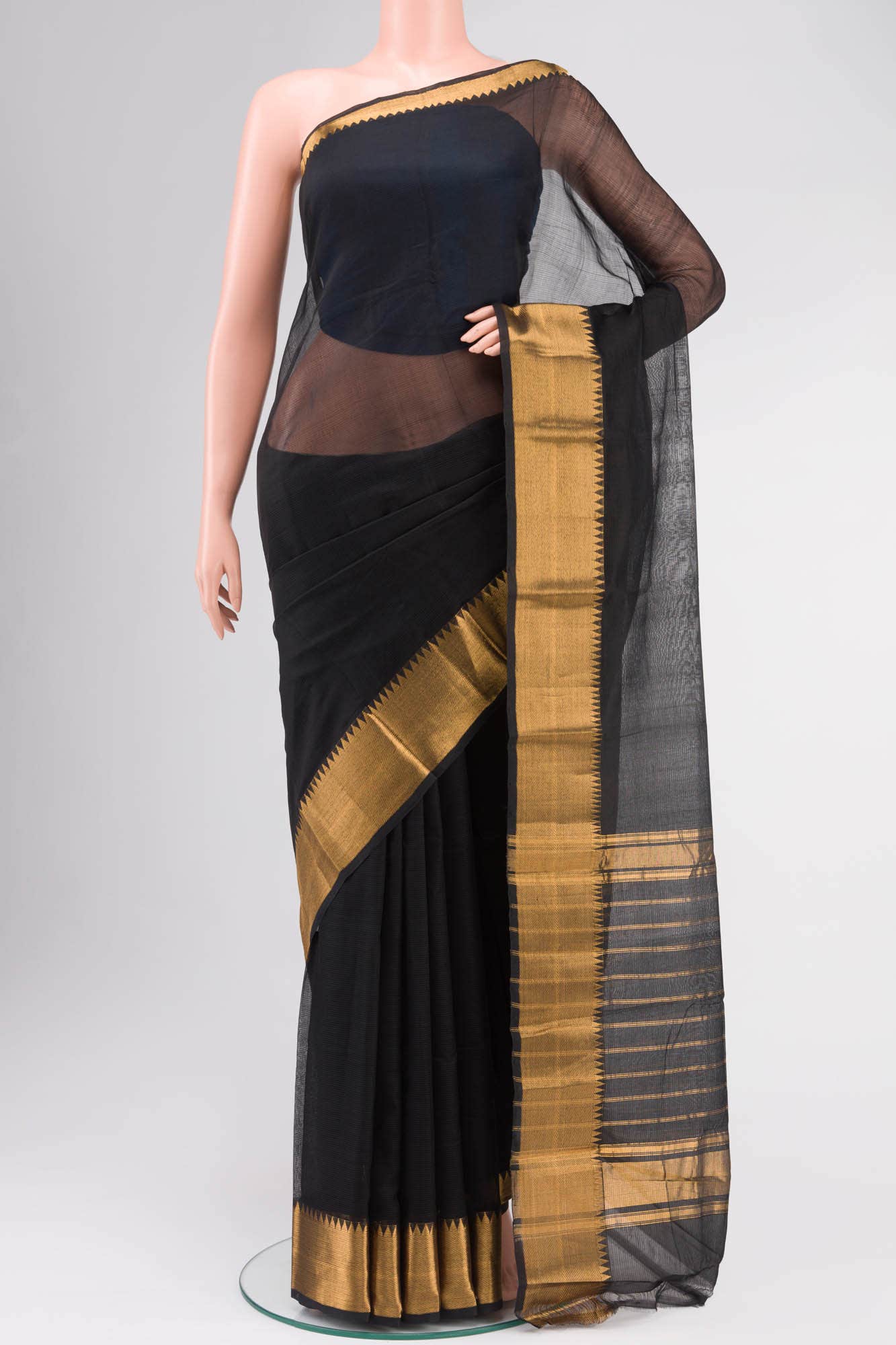 Black Silk Cotton Saree