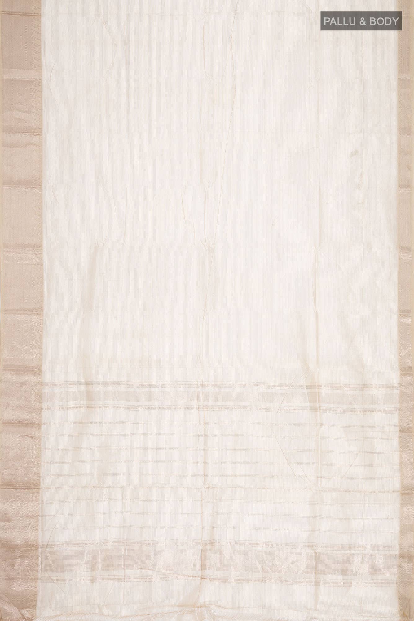 Beige Silk Cotton Saree