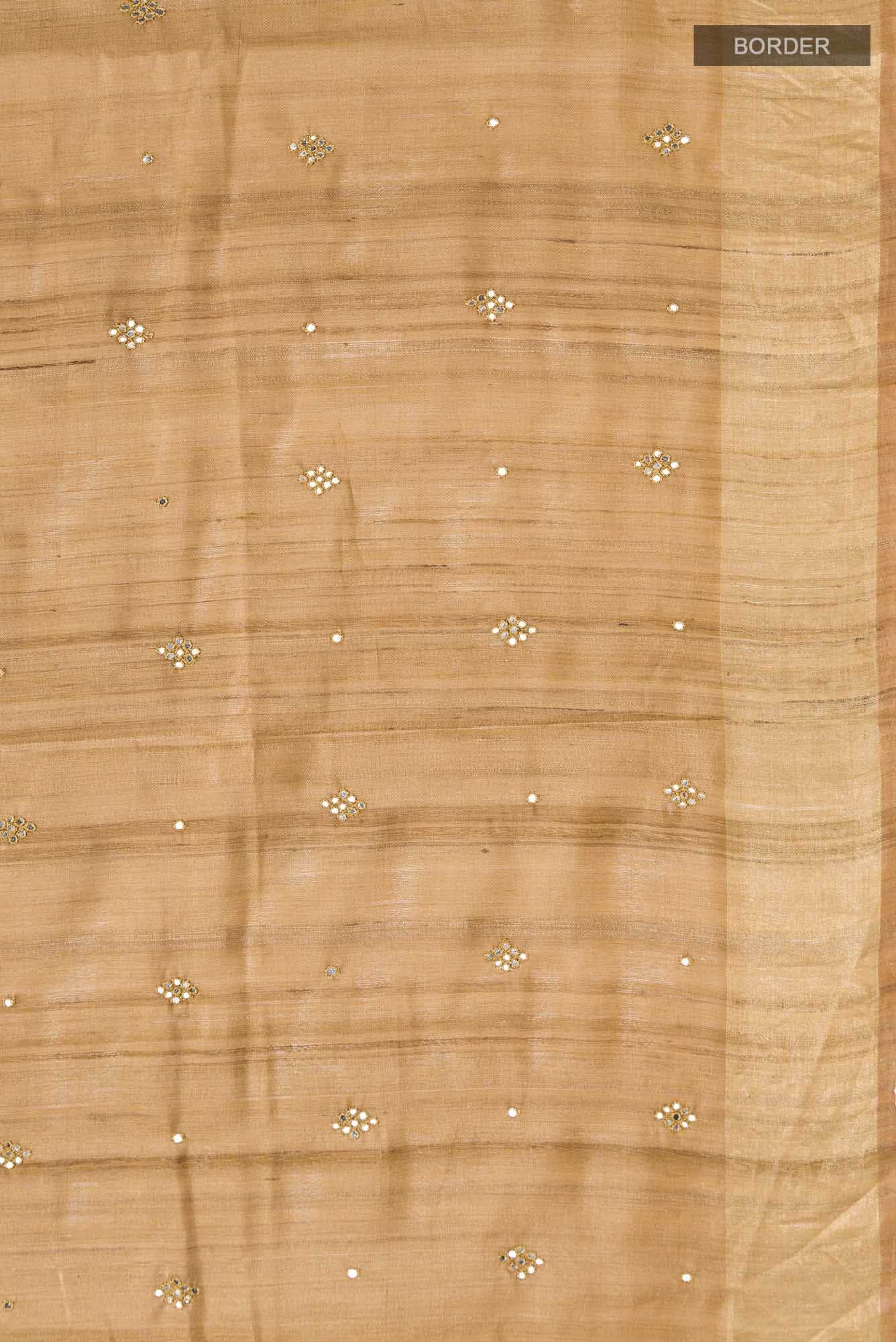 Mustard Bhagalpuri Tussar Silk Saree