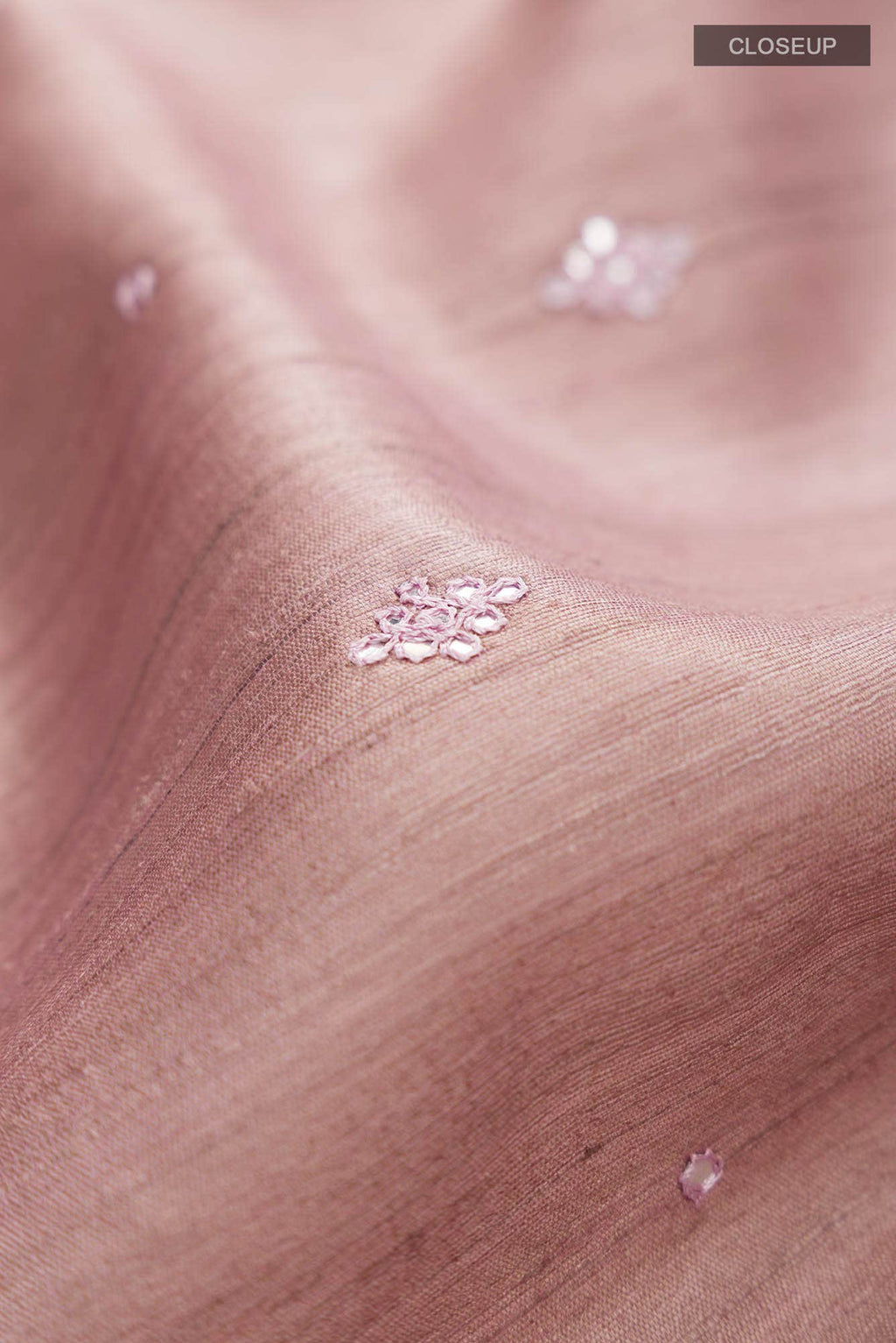 Rose Gold Bhagalpuri Tussar Silk Saree