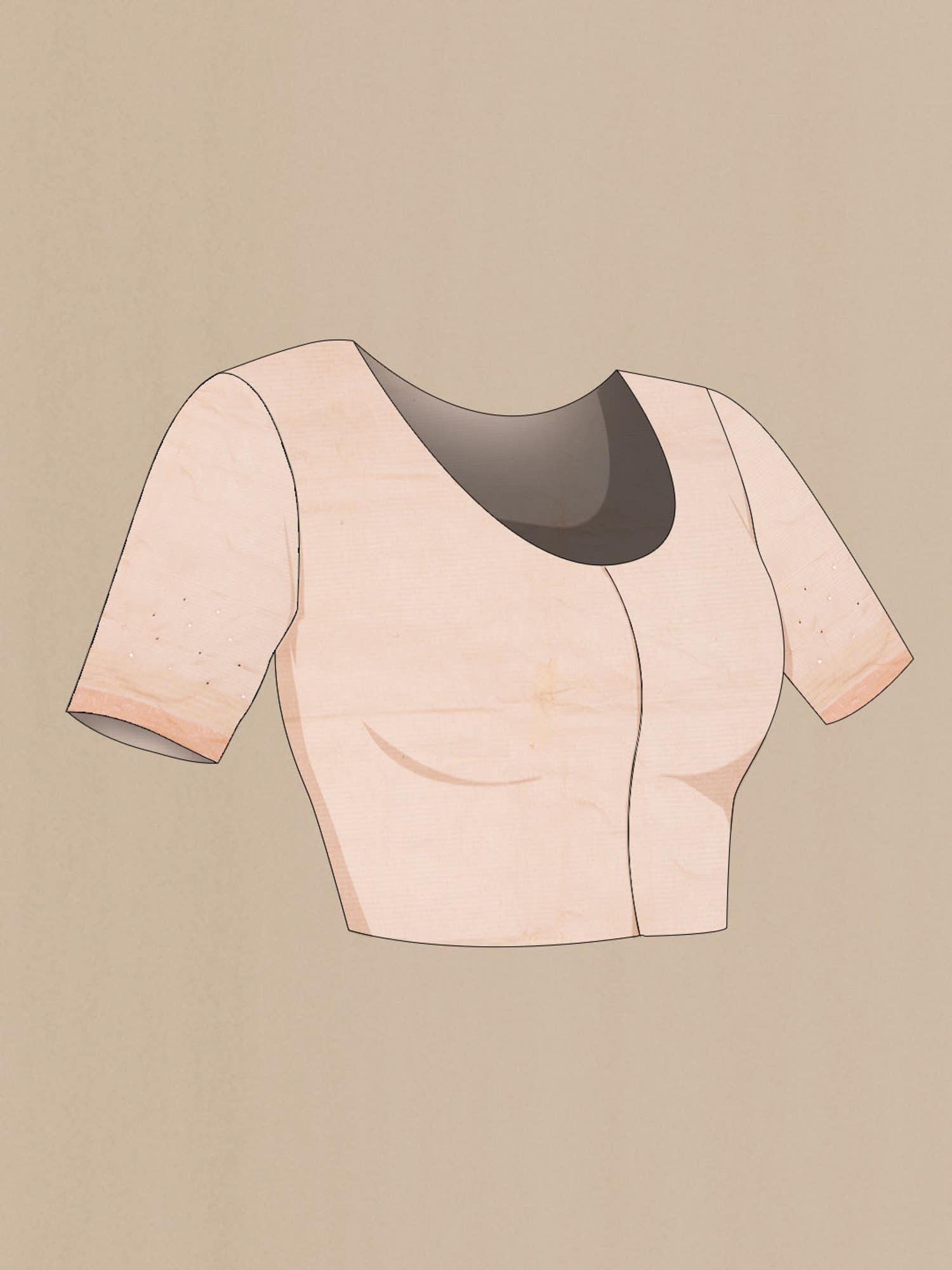 Beige Linen Saree