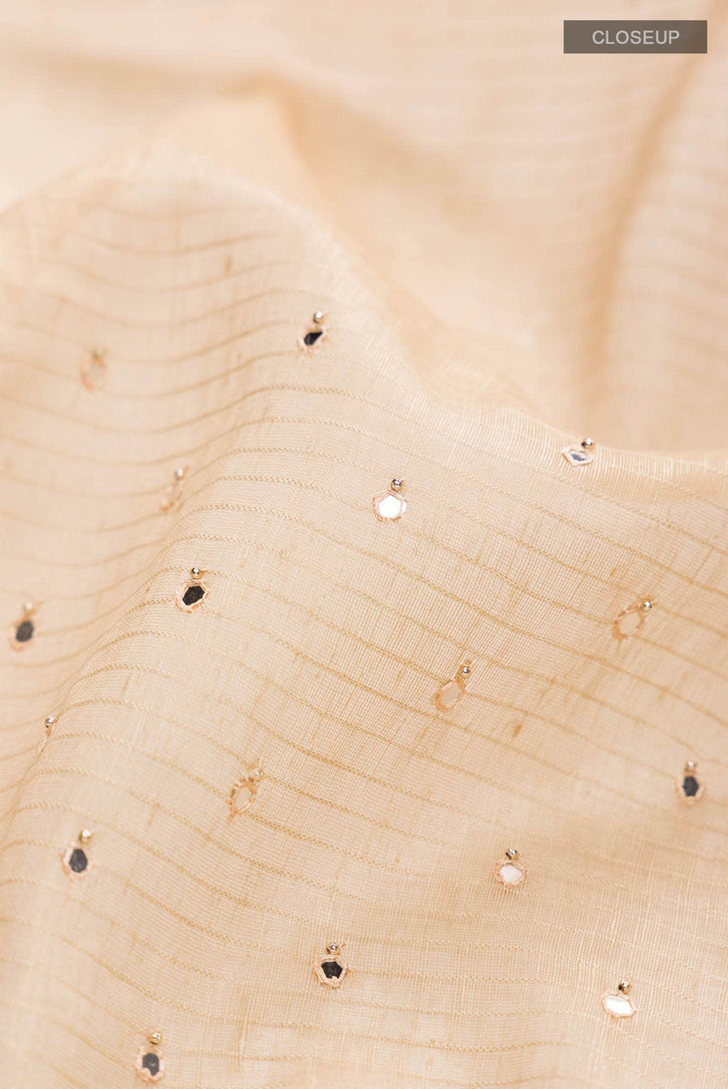 Beige Linen Saree