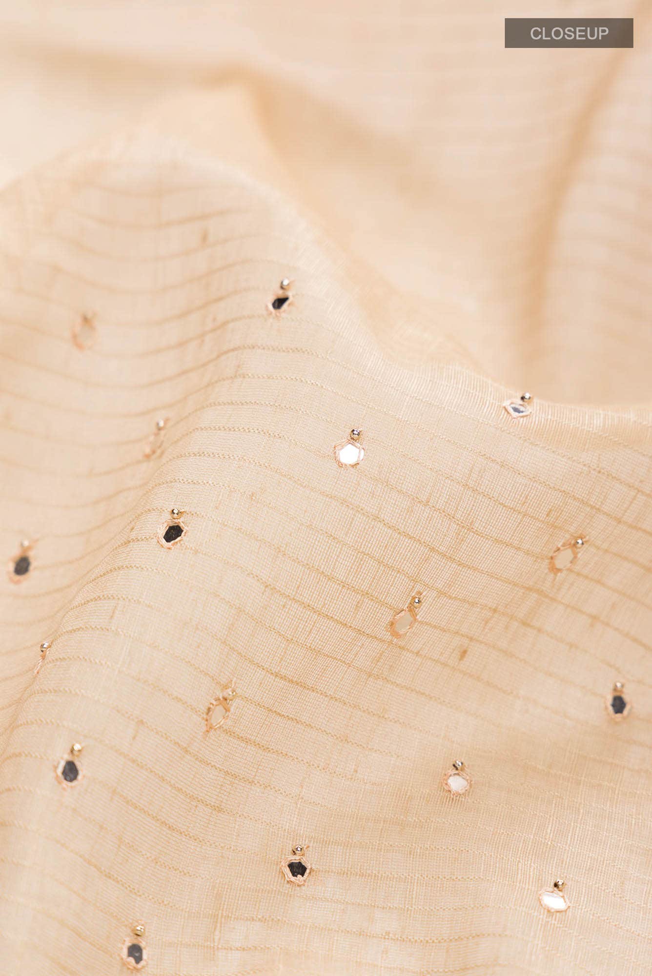 Beige Linen Saree