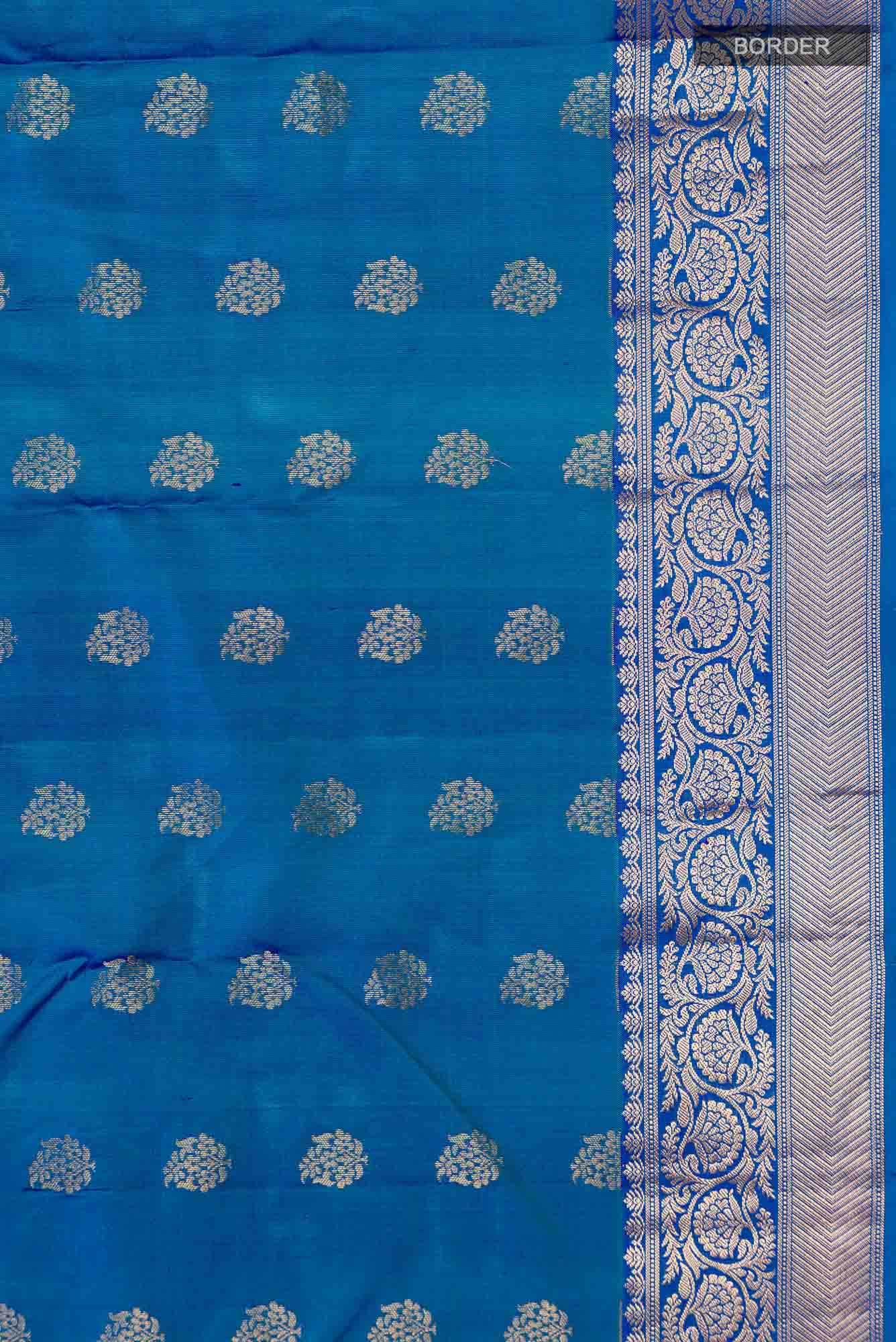 Blue Kanchipuram Silk Saree