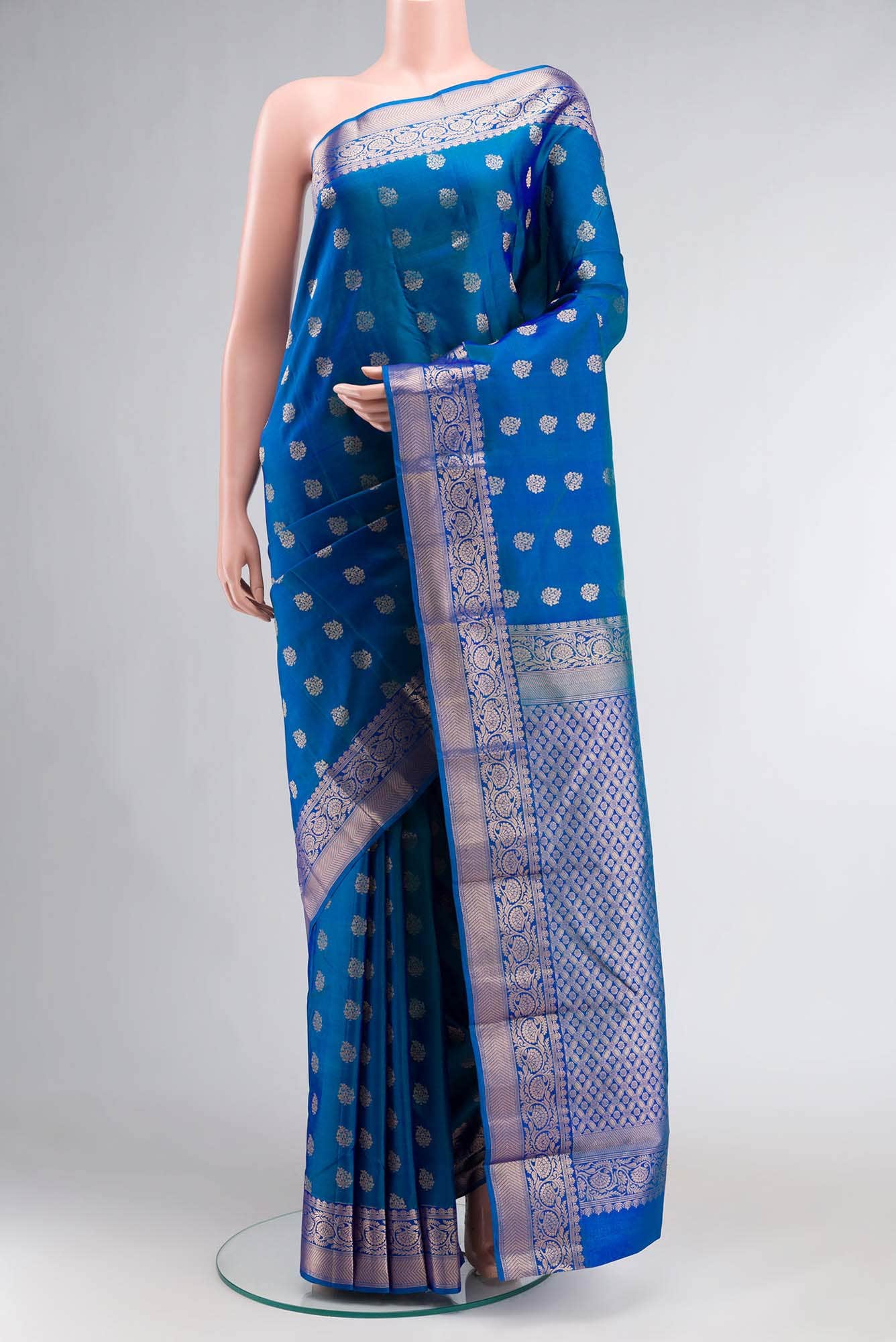 Blue Kanchipuram Silk Saree