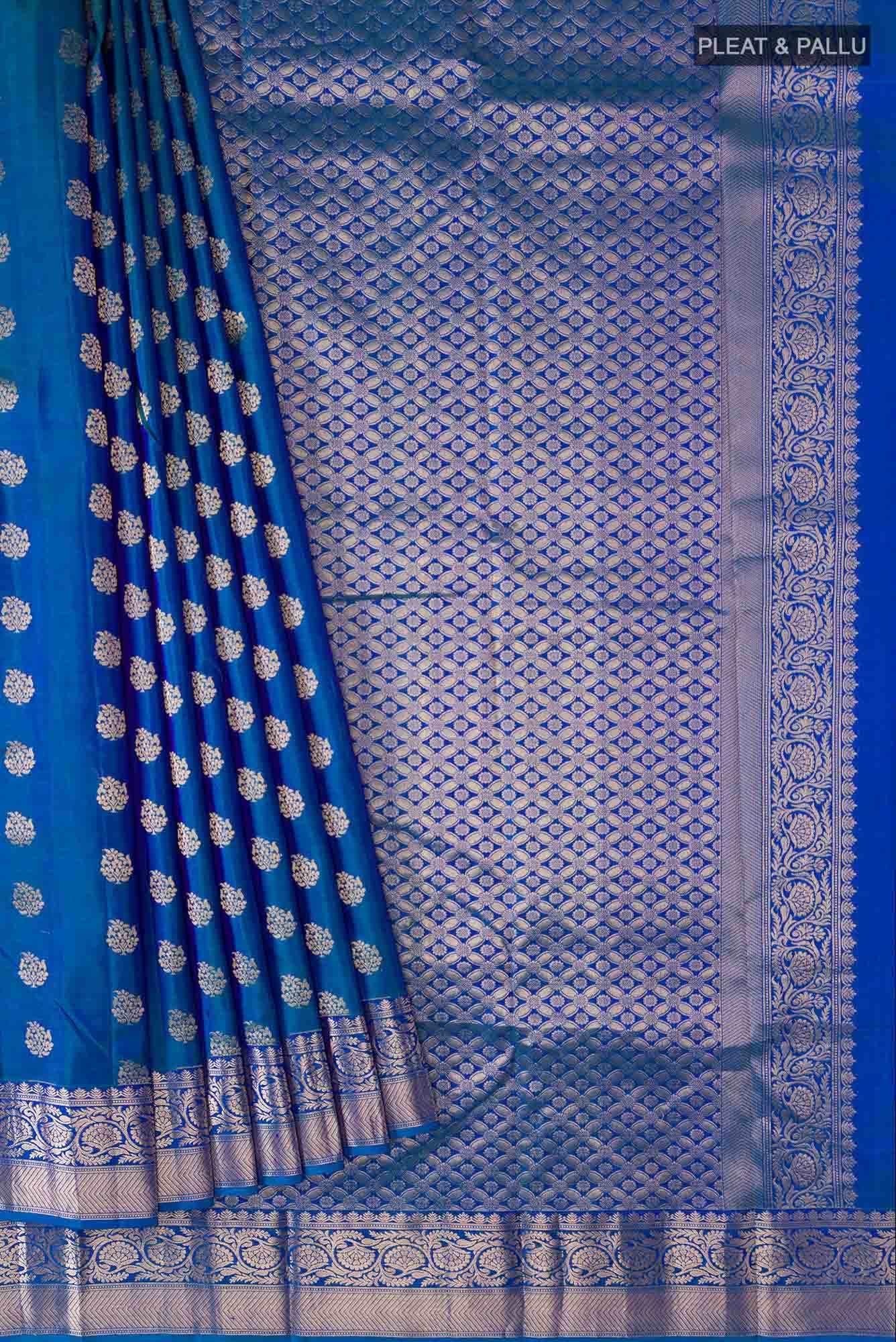 Blue Kanchipuram Silk Saree