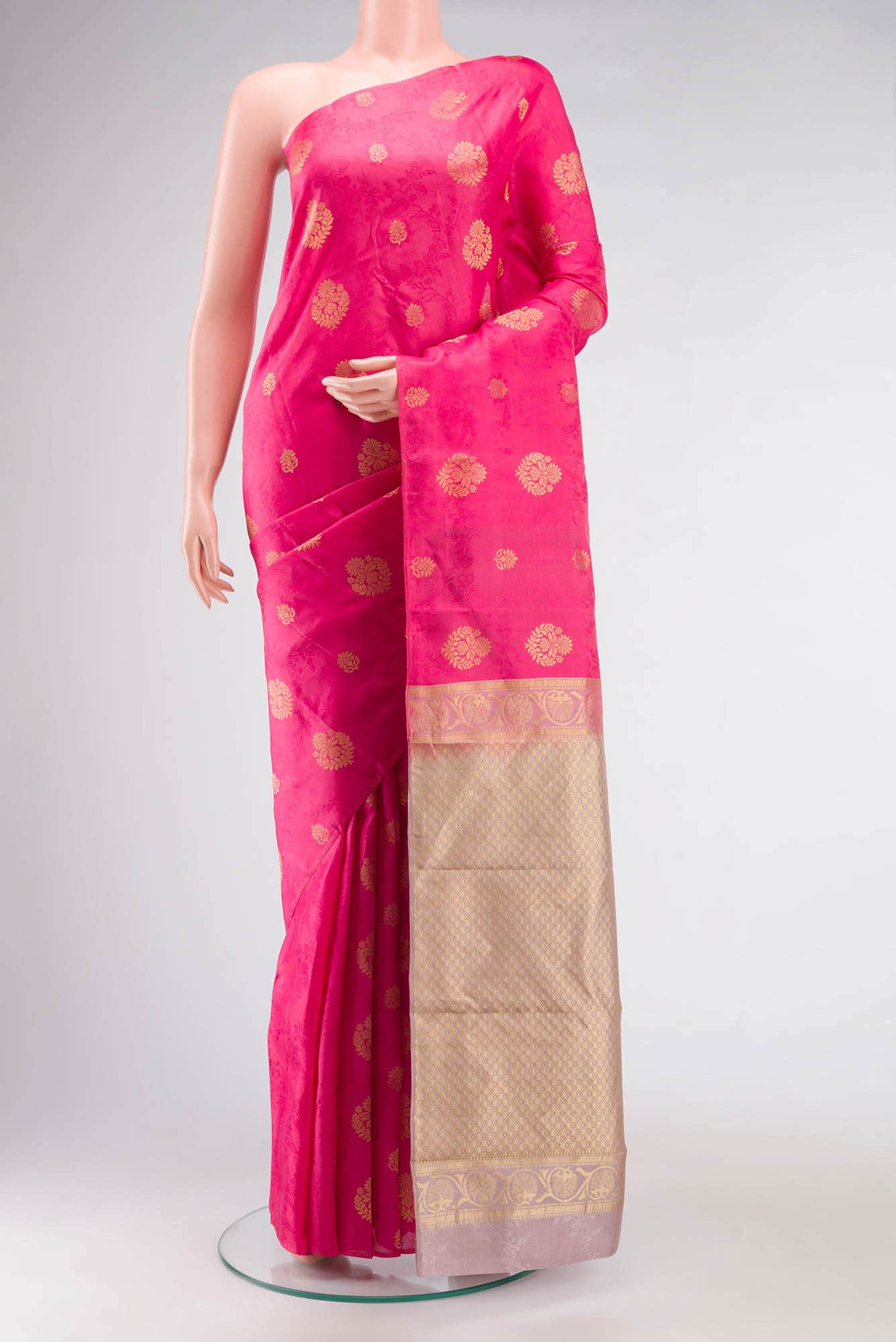 Pink Kanchipuram Silk Saree