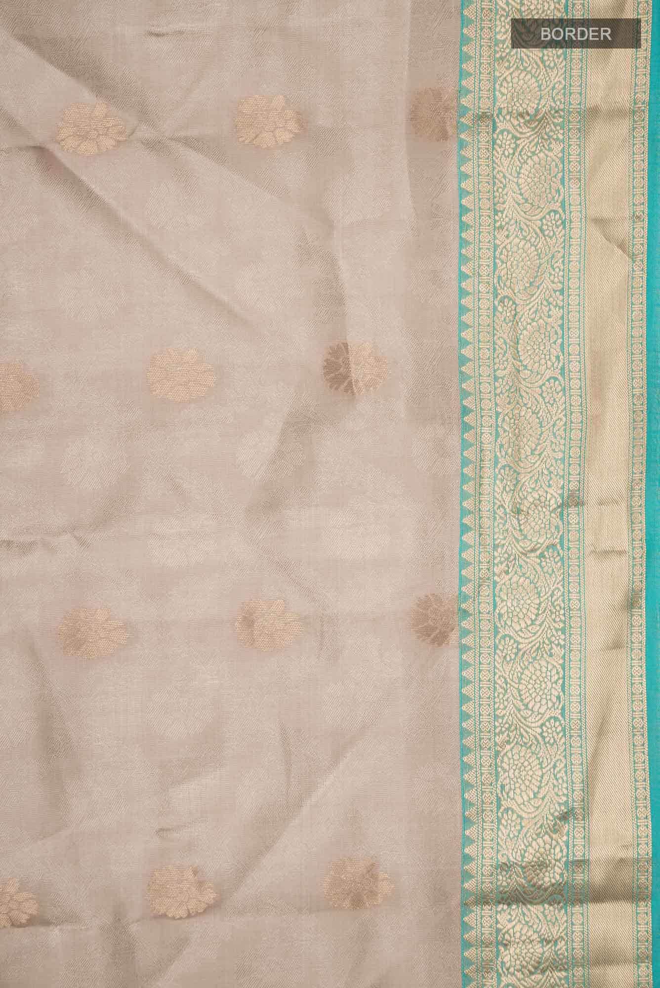 Beige Kanchipuram Silk Saree