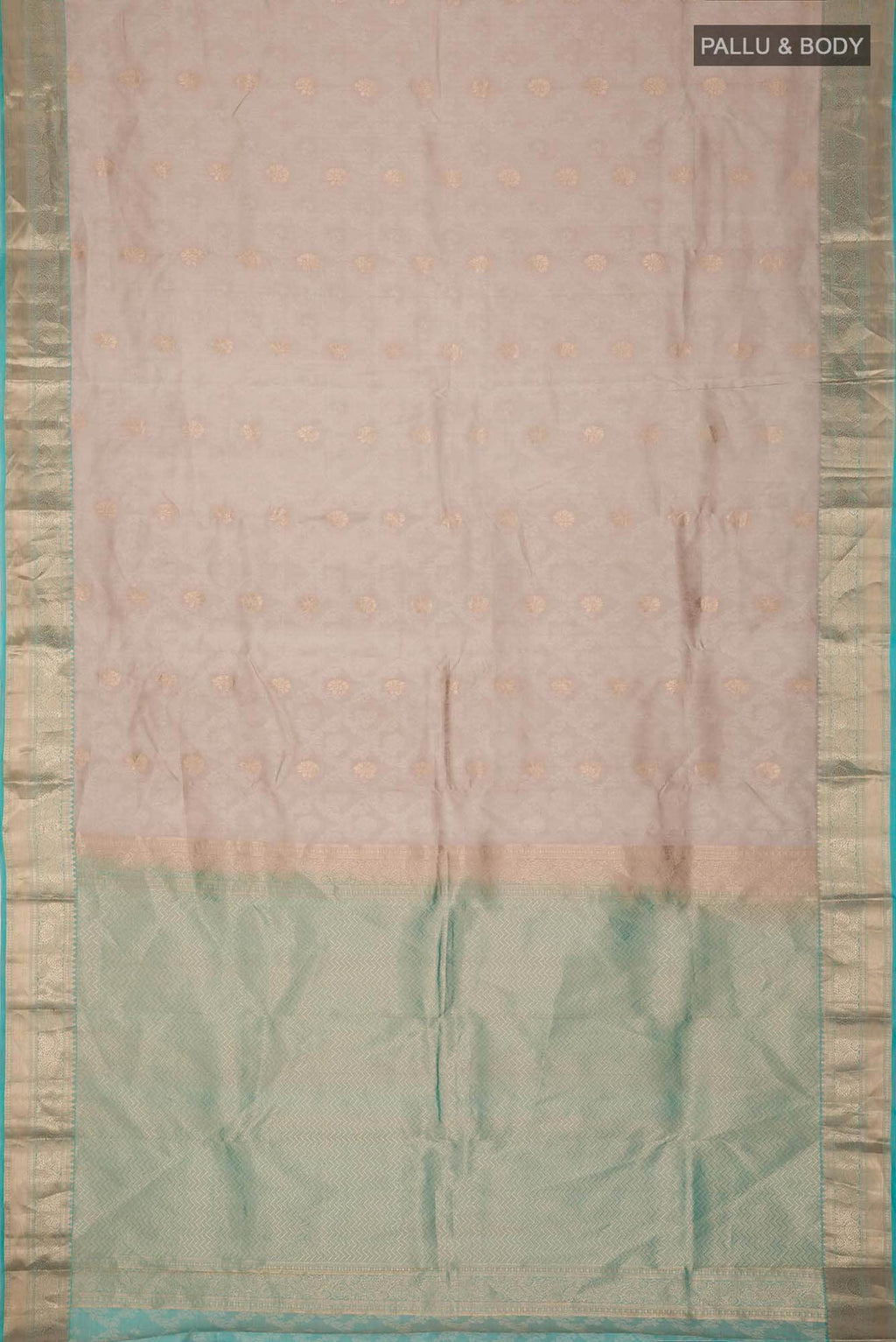 Beige Kanchipuram Silk Saree