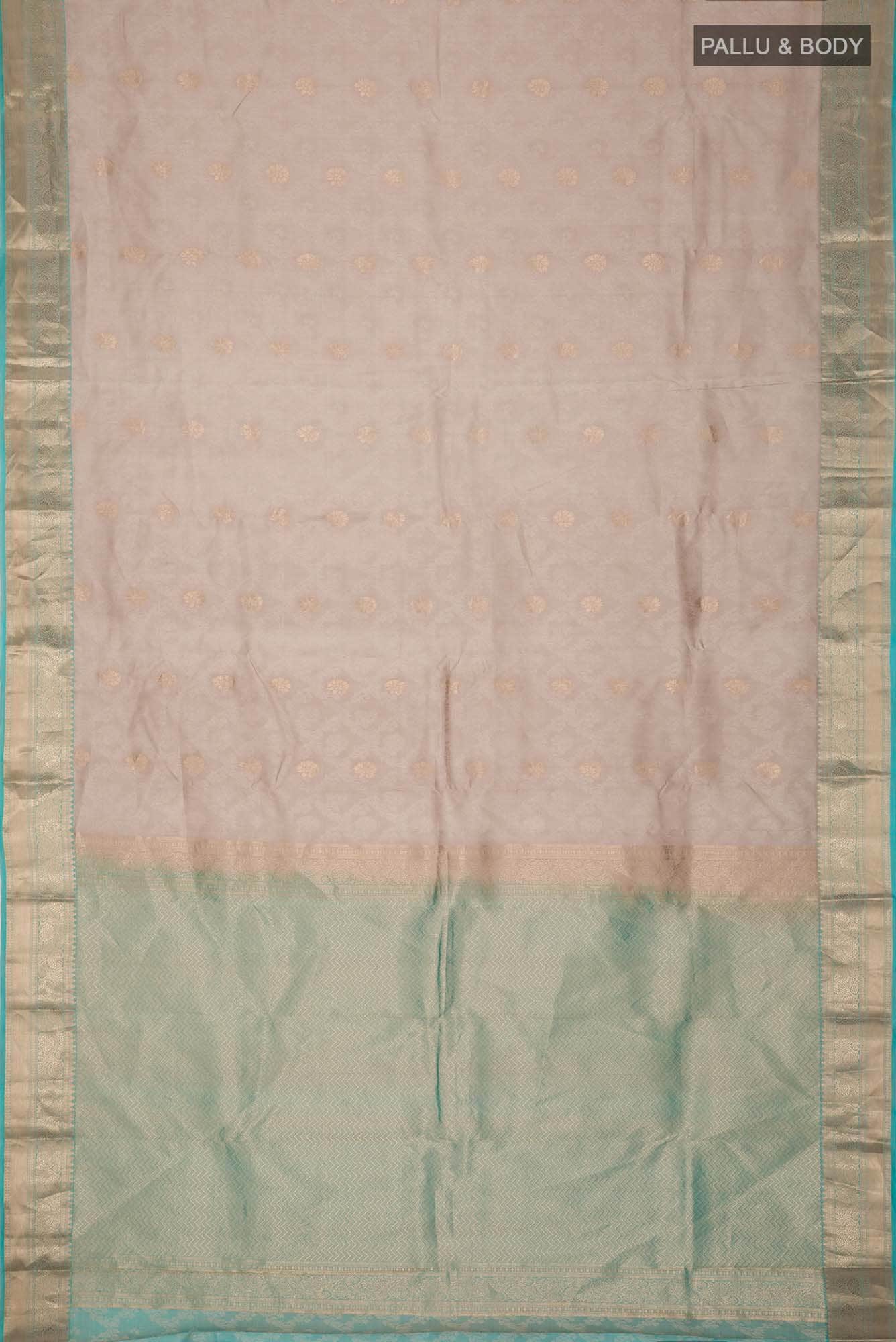 Beige Kanchipuram Silk Saree