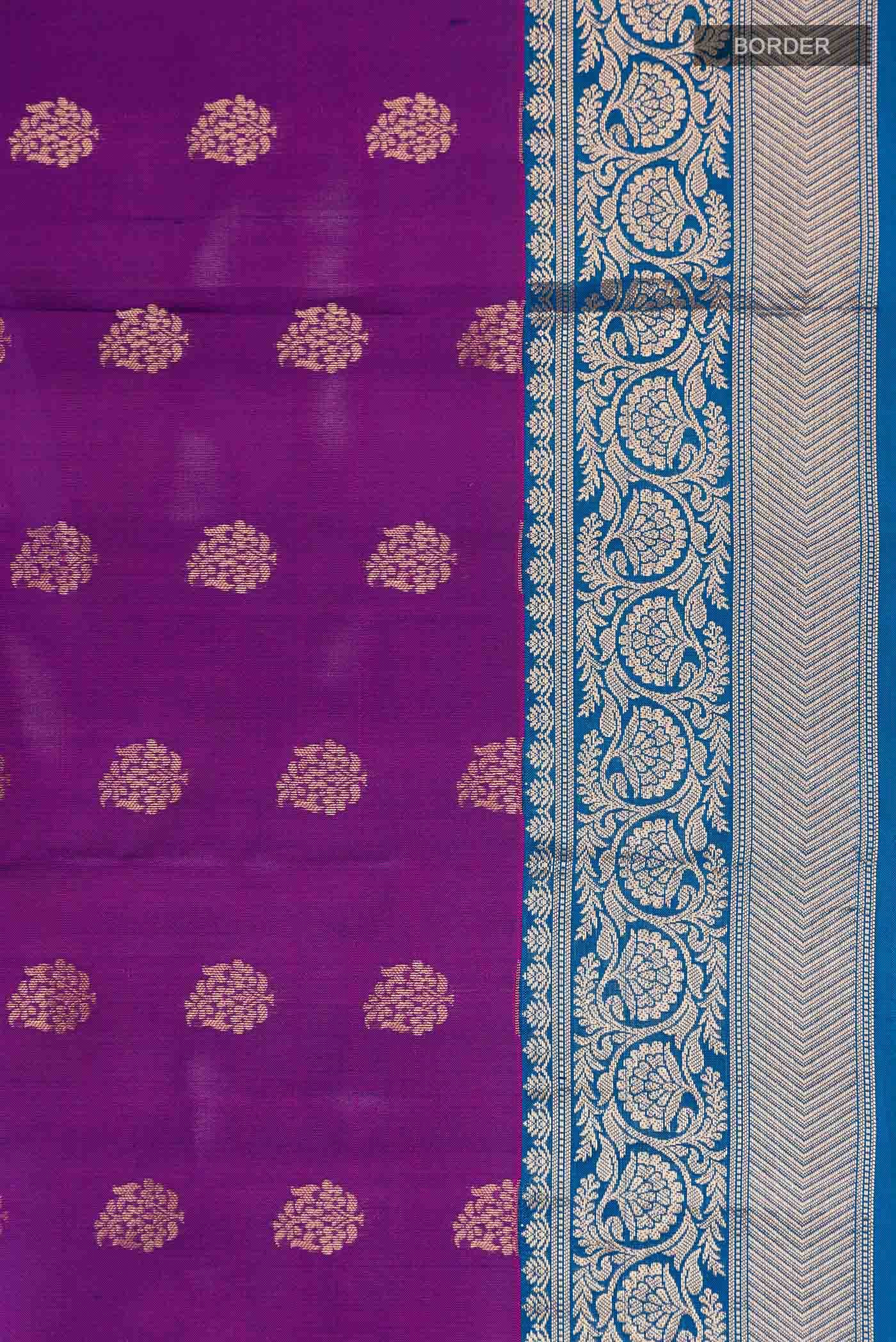 Purple Kanchipuram Silk Saree