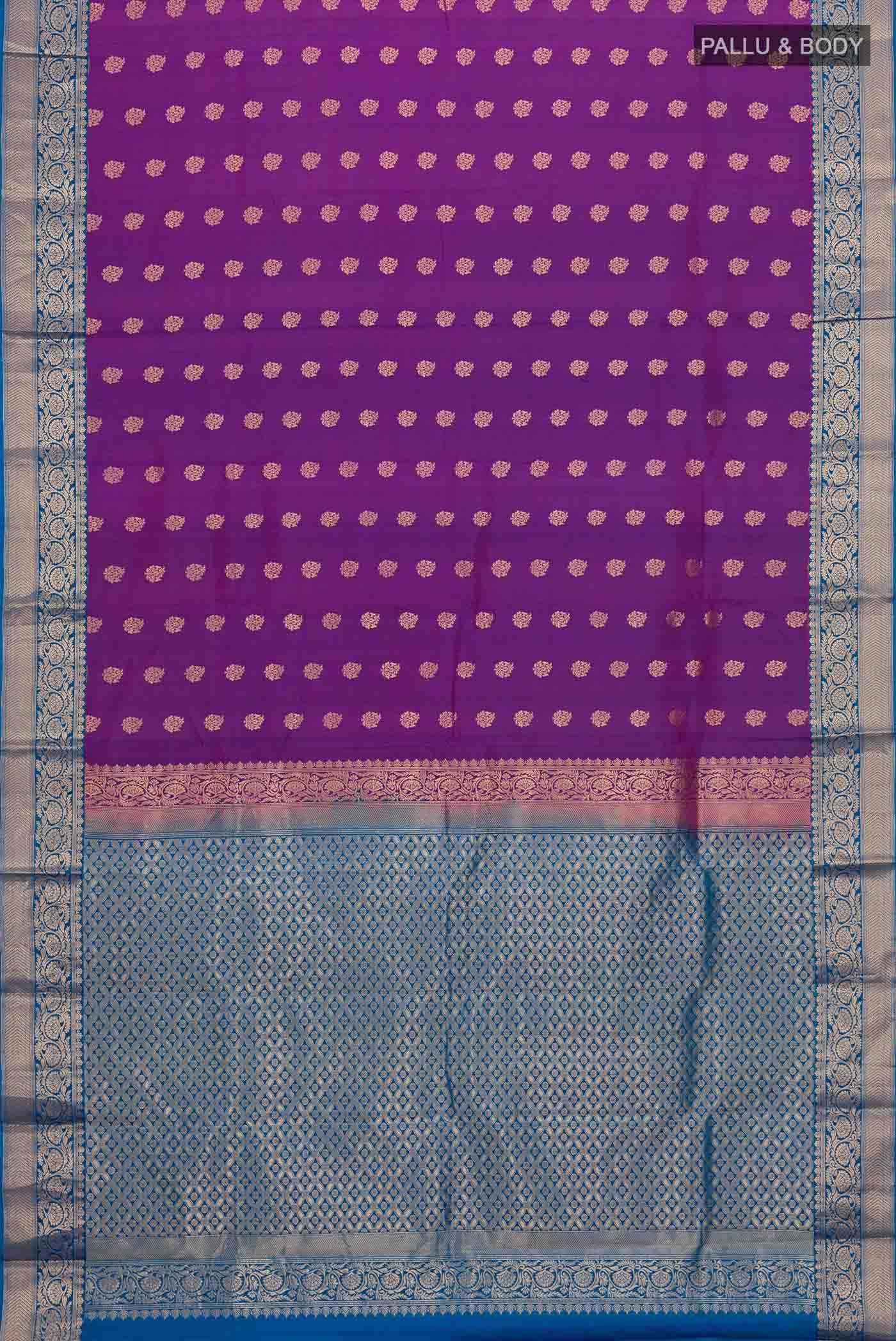 Purple Kanchipuram Silk Saree