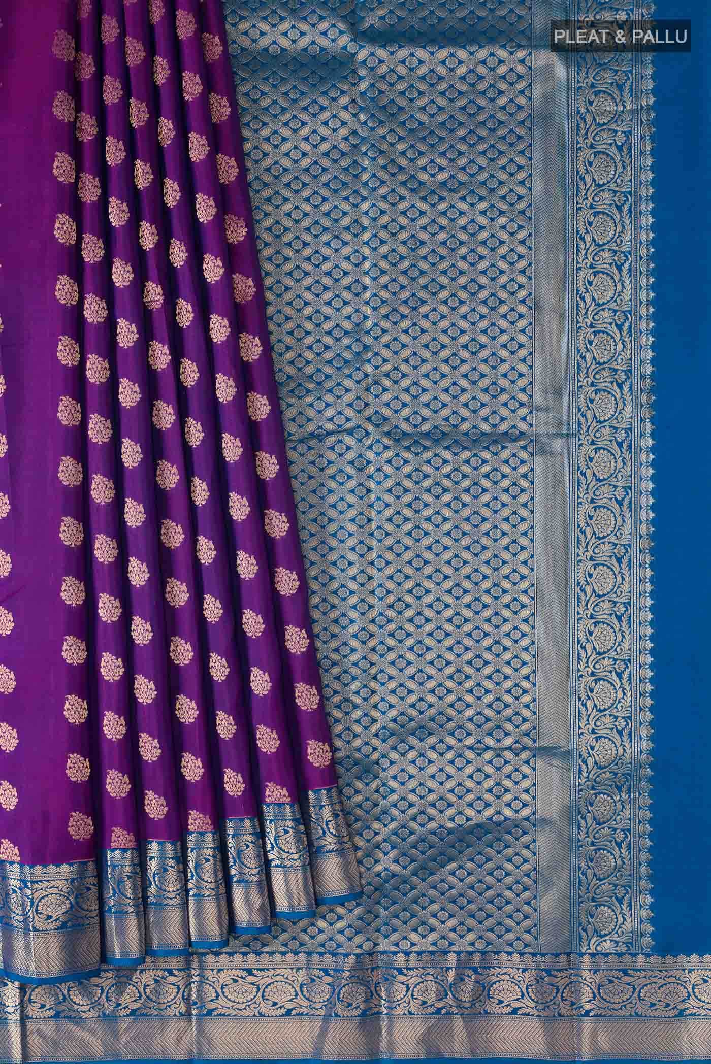 Purple Kanchipuram Silk Saree