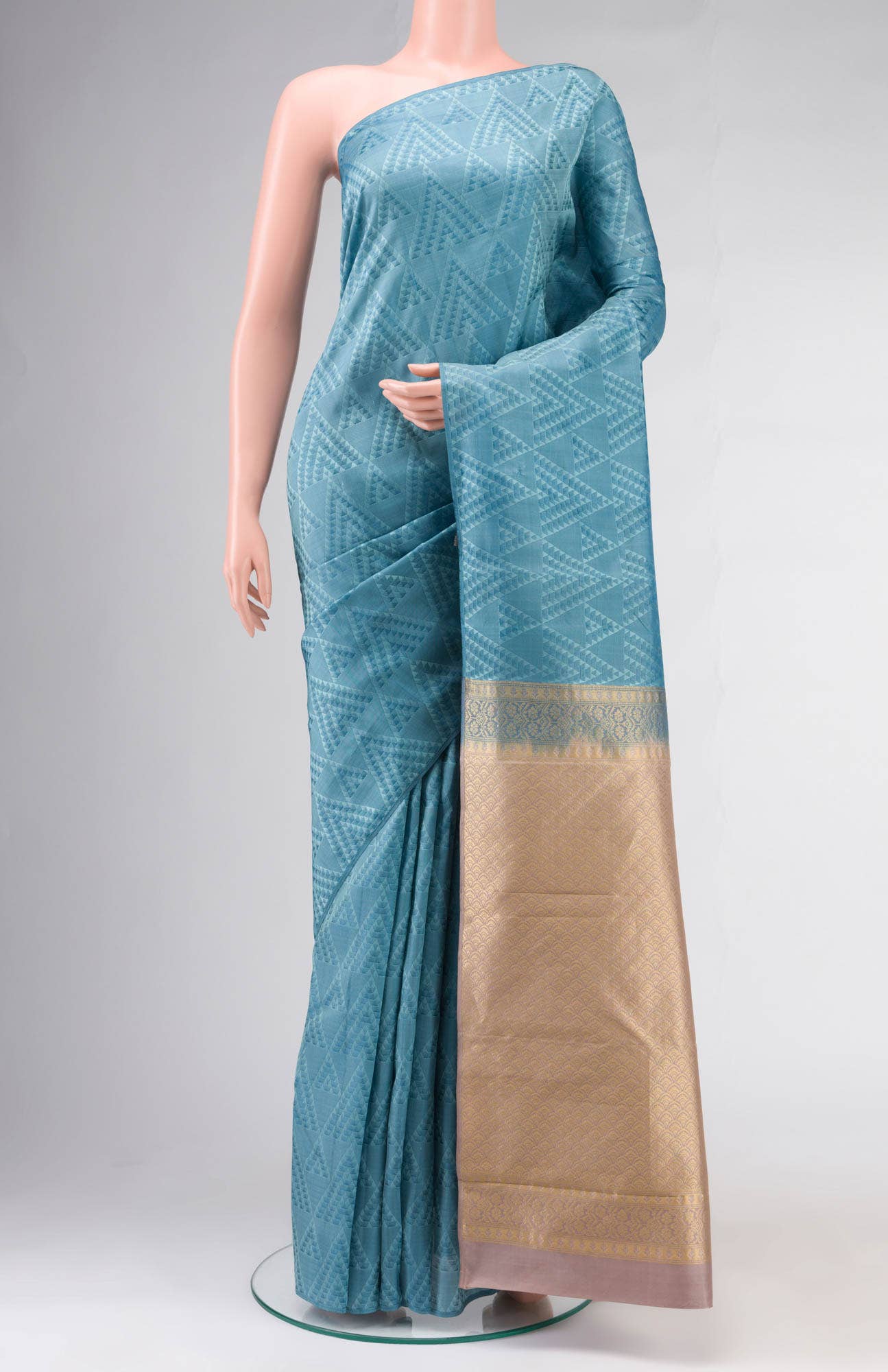 Blue Kanchipuram Silk Saree