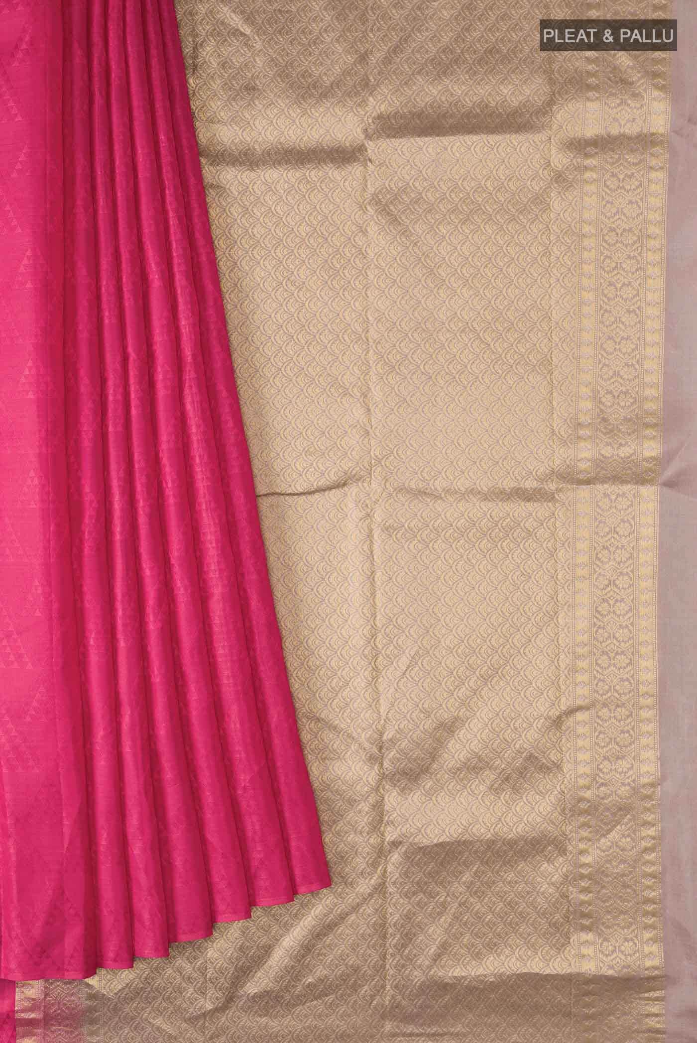 Pink Kanchipuram Silk Saree