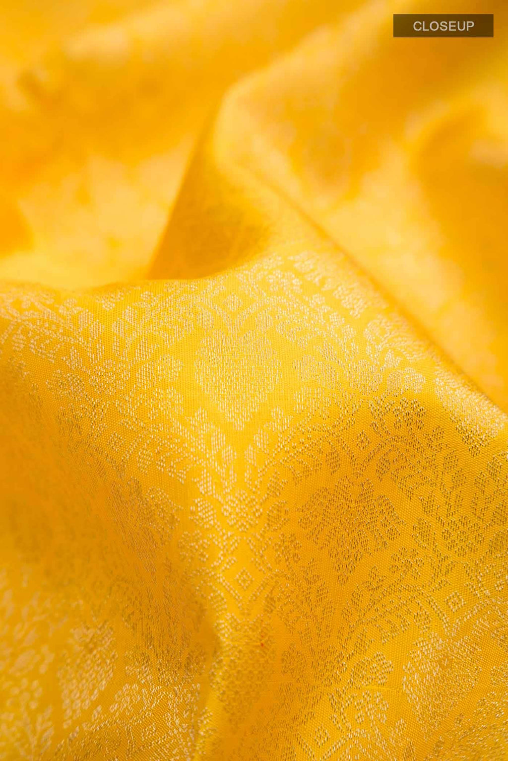 Pure Silk Pure Zari Yellow Kanchipuram Saree