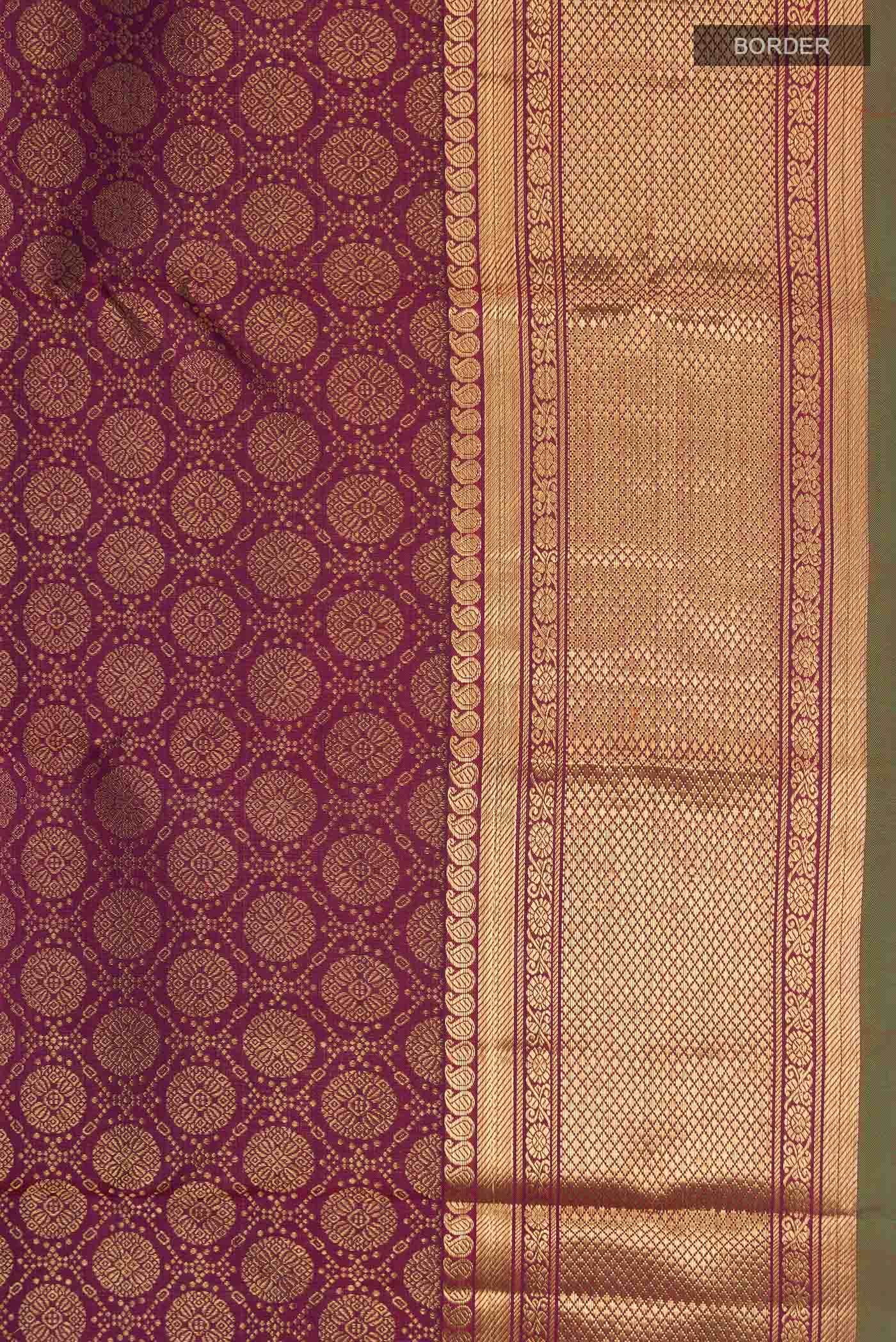 Pure Silk Pure Zari Maroon Kanchipuram Saree