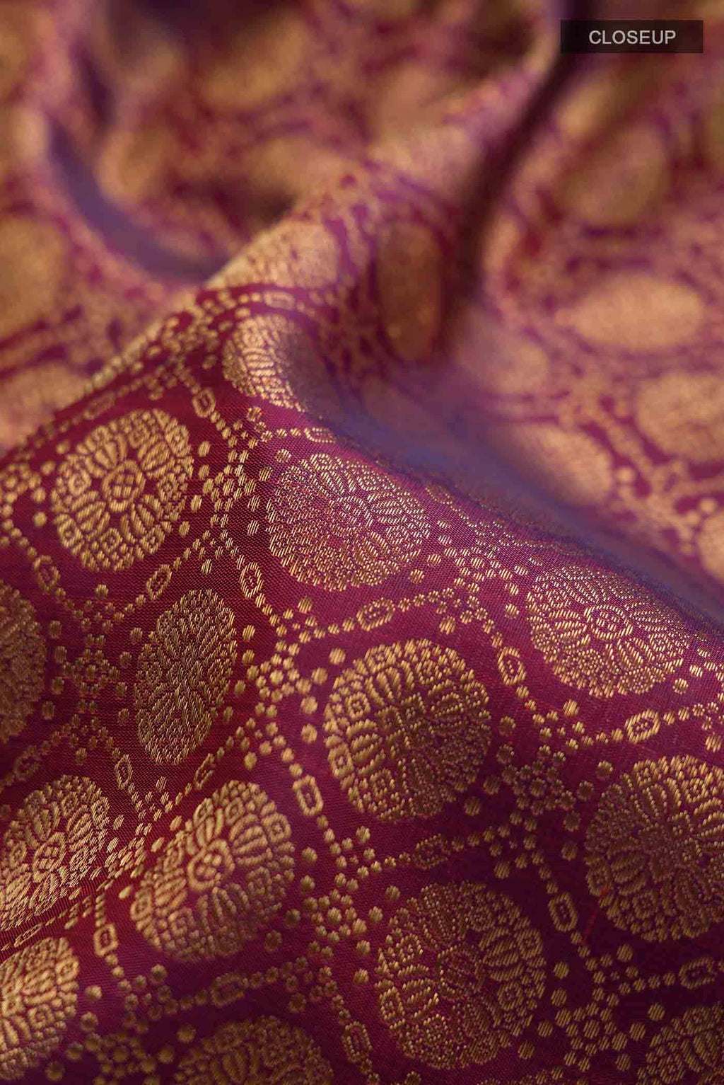 Pure Silk Pure Zari Maroon Kanchipuram Saree