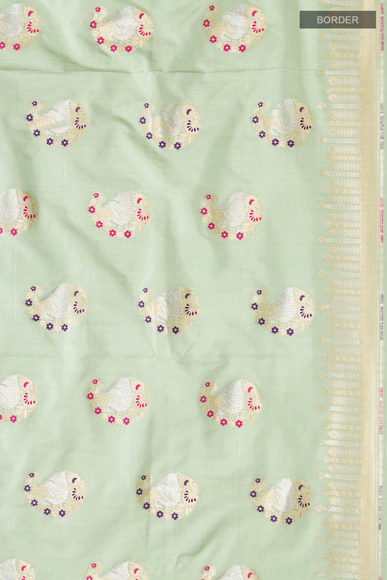 Green Banarasi Silk Saree