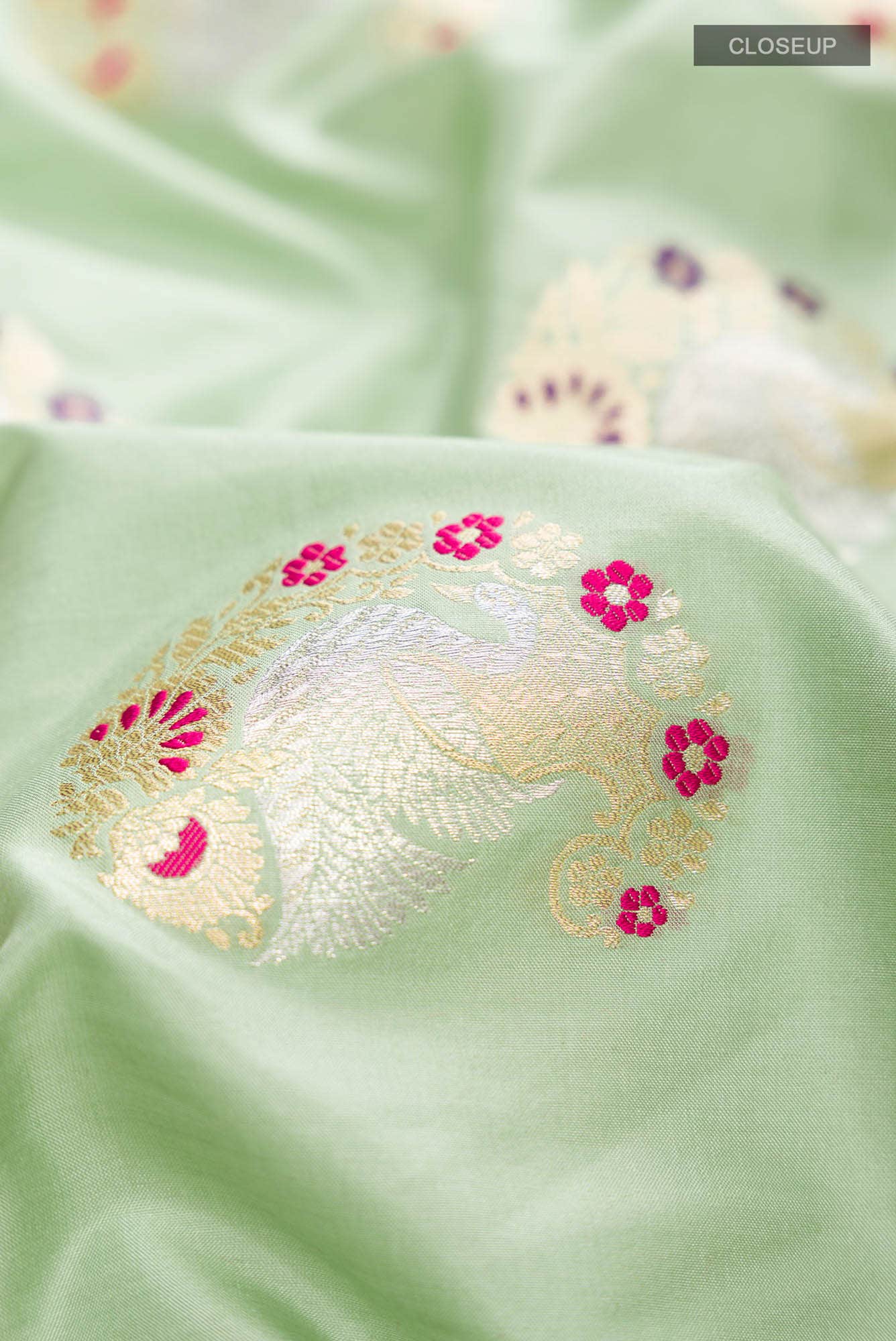 Green Banarasi Silk Saree