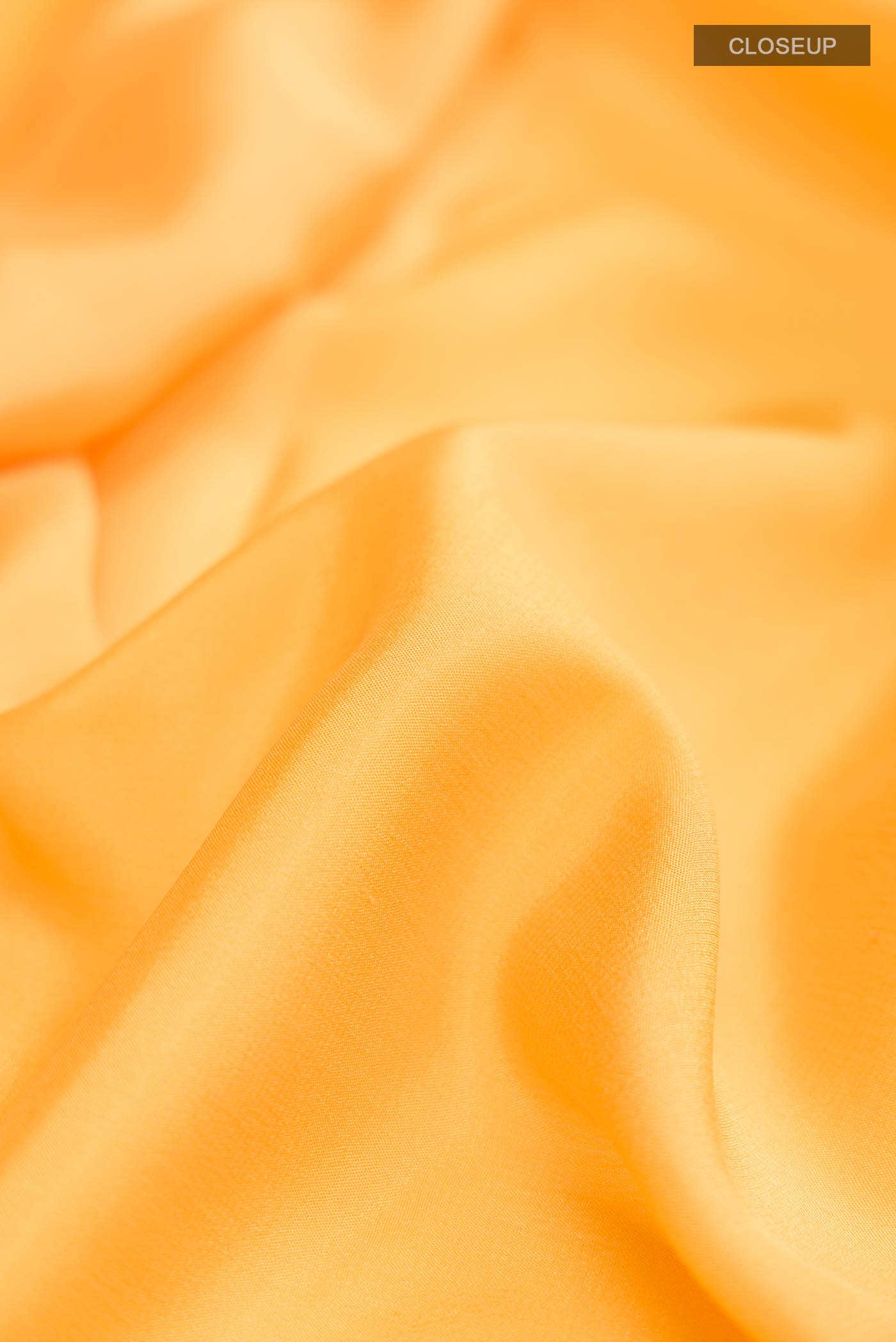 Yellow Mysore Crepe Saree