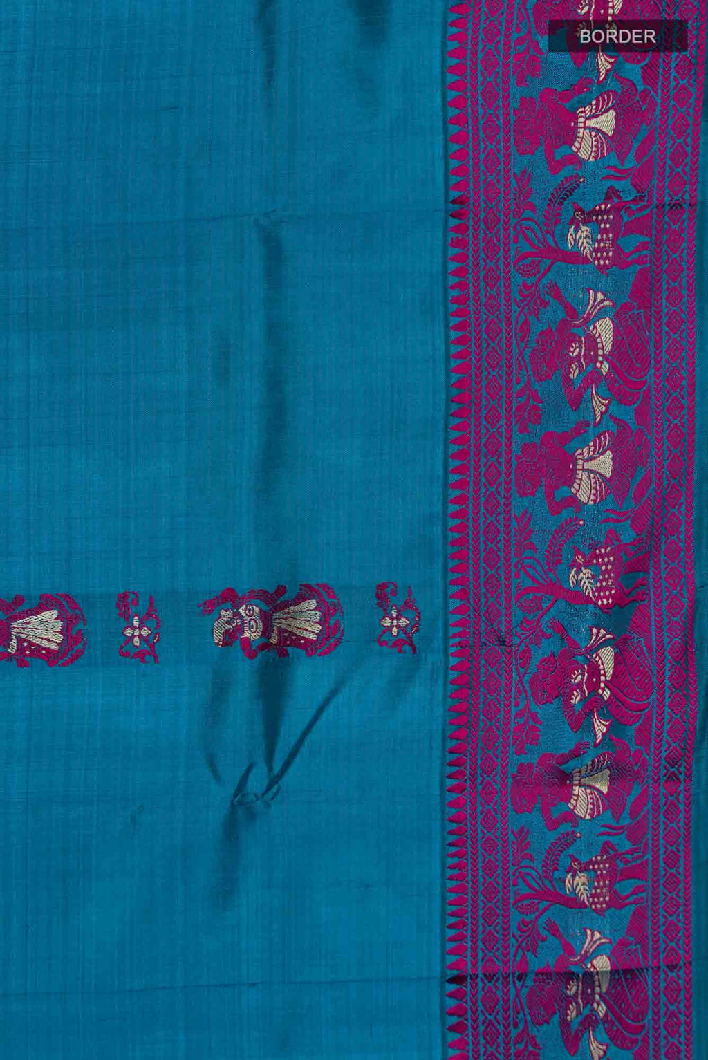 Blue Baluchari Silk Saree