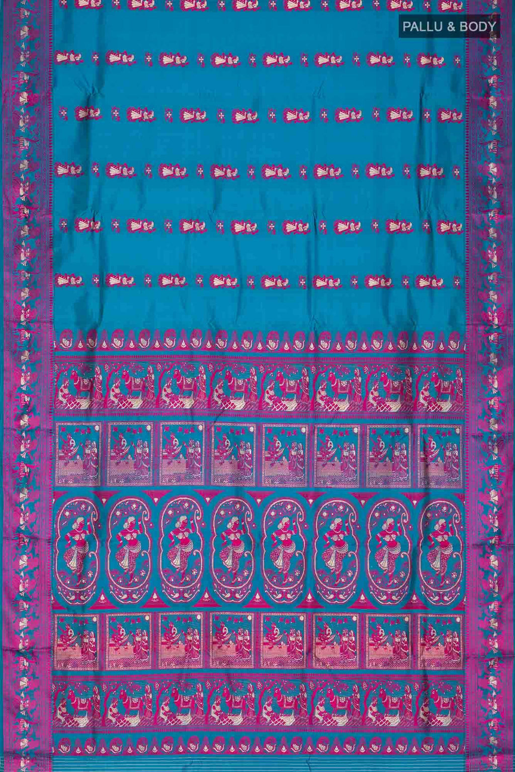Blue Baluchari Silk Saree