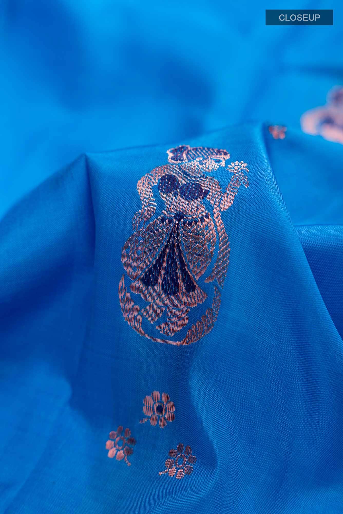 Blue Baluchari Silk Saree