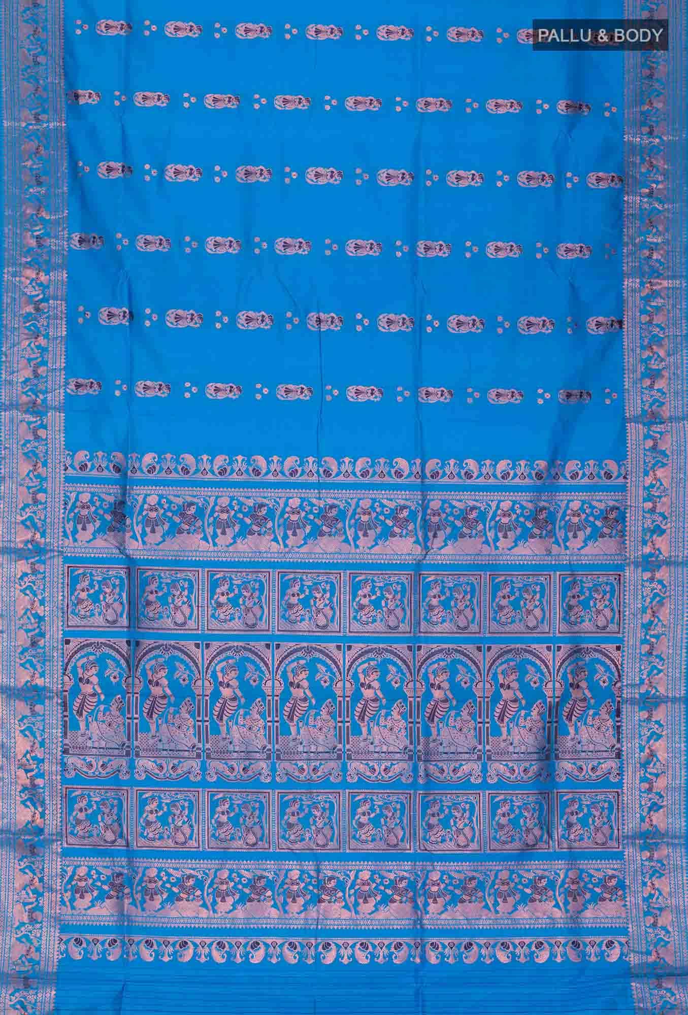 Blue Baluchari Silk Saree
