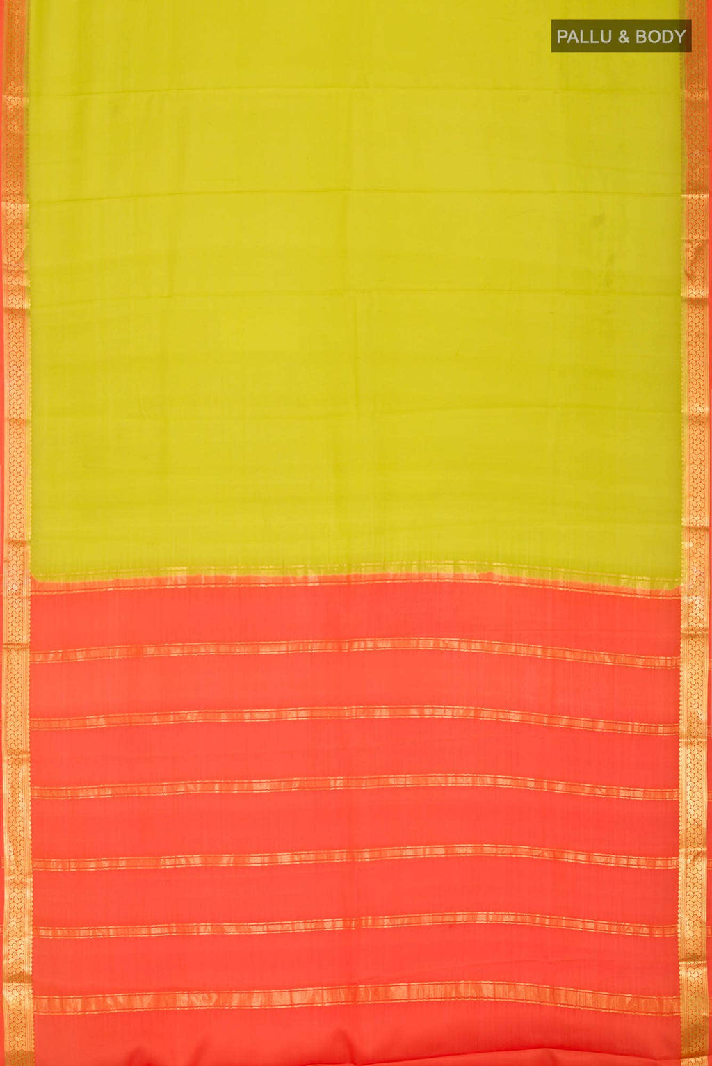 Green Mysore Crepe Saree