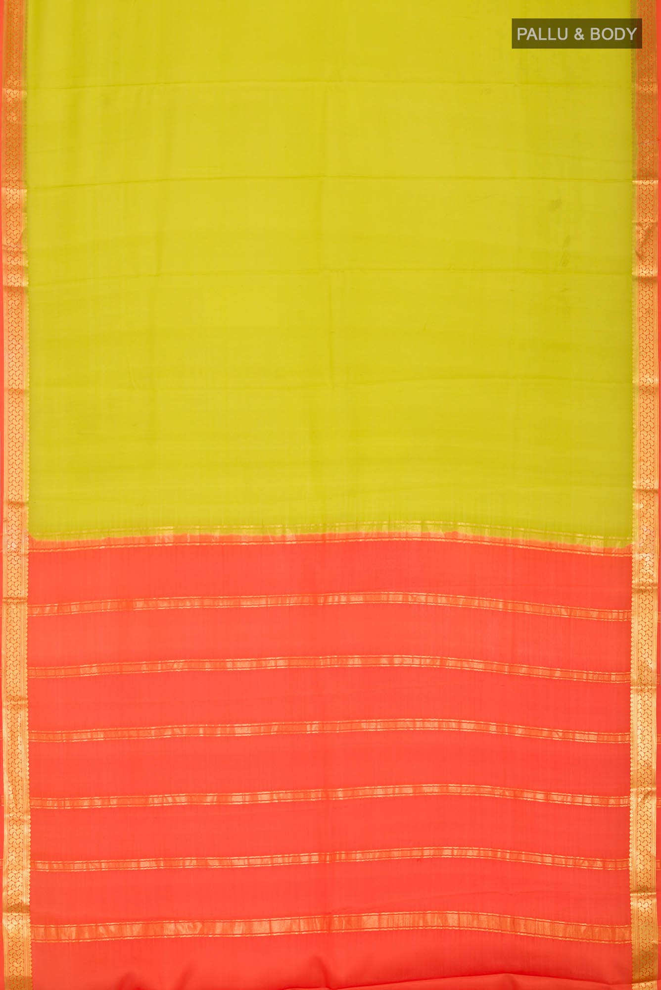 Green Mysore Crepe Saree