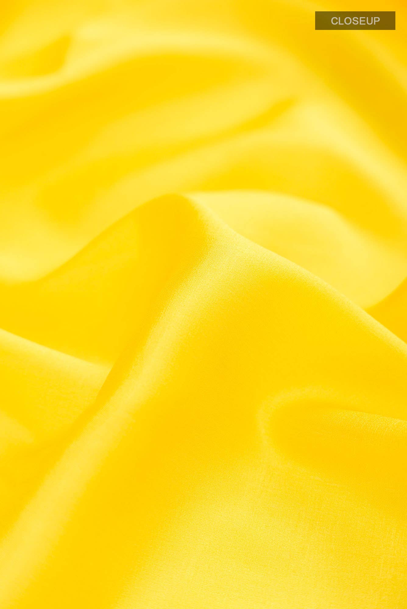 Yellow Mysore Crepe Saree