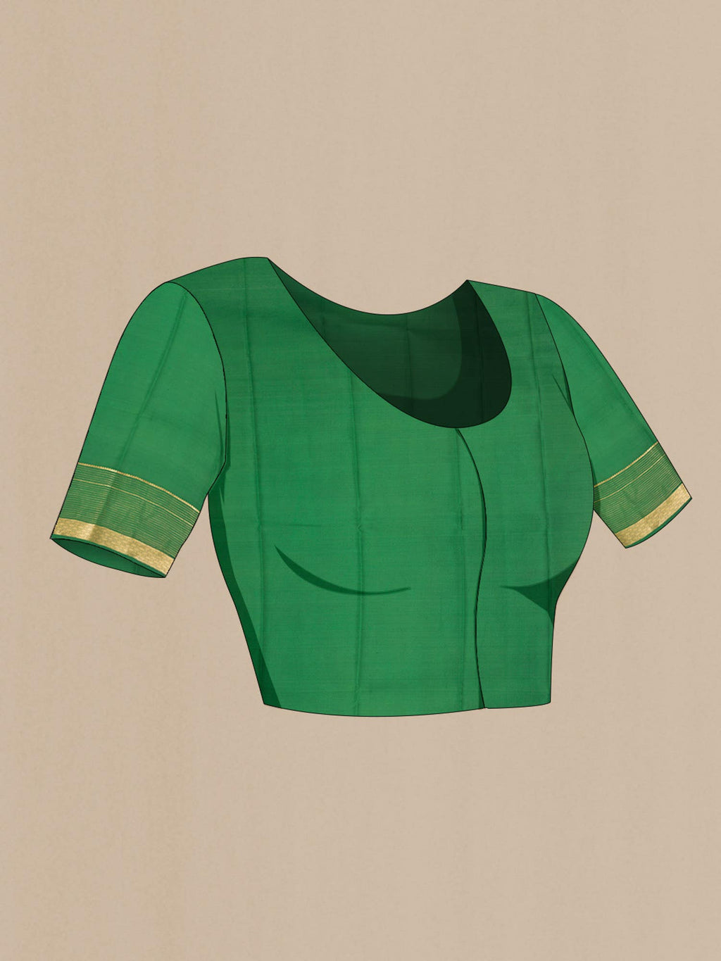 Green Mysore Crepe Saree